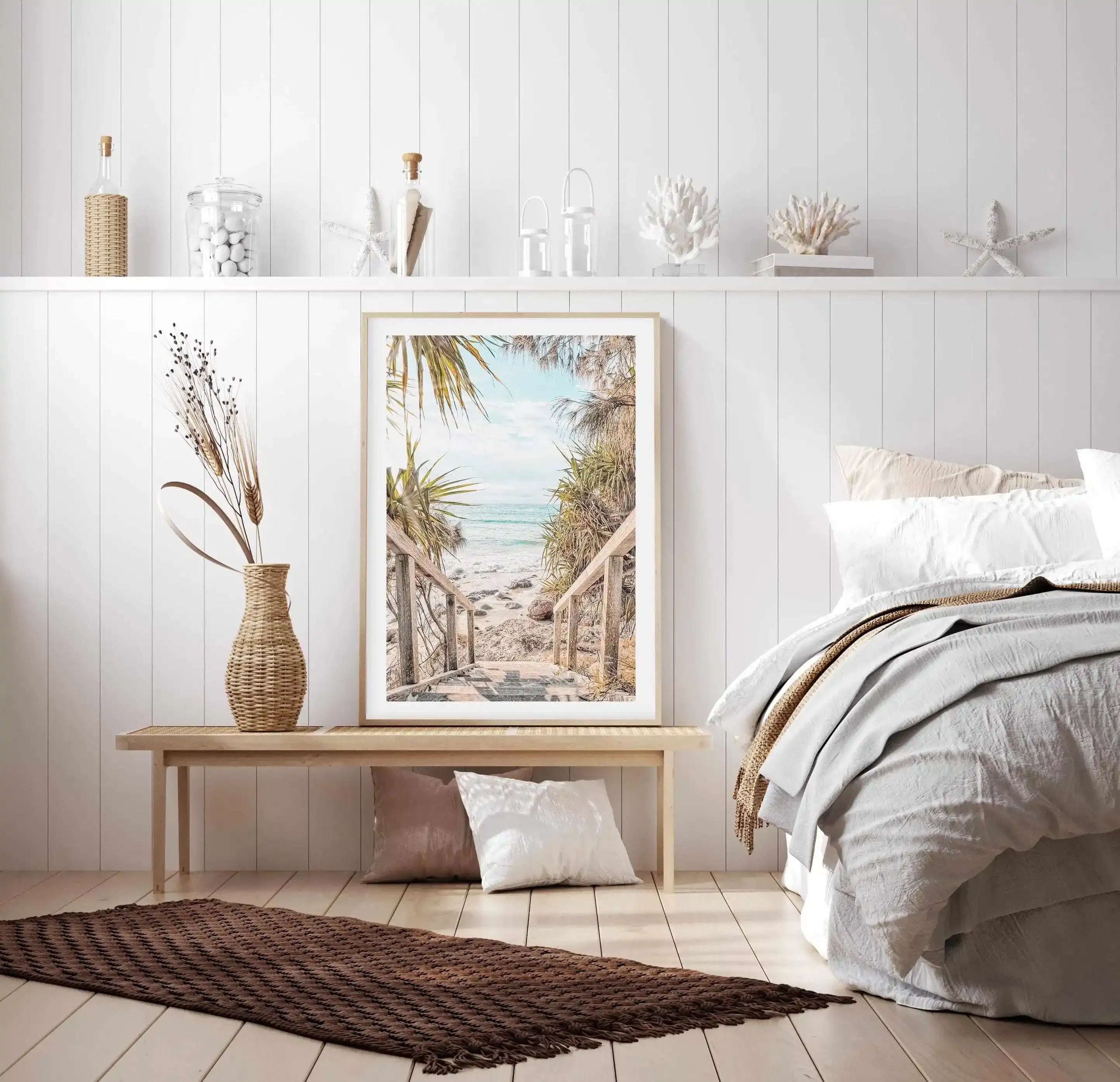 The View | Wategos Art Print-PRINT-Olive et Oriel-Olive et Oriel-Buy-Australian-Art-Prints-Online-with-Olive-et-Oriel-Your-Artwork-Specialists-Austrailia-Decorate-With-Coastal-Photo-Wall-Art-Prints-From-Our-Beach-House-Artwork-Collection-Fine-Poster-and-Framed-Artwork