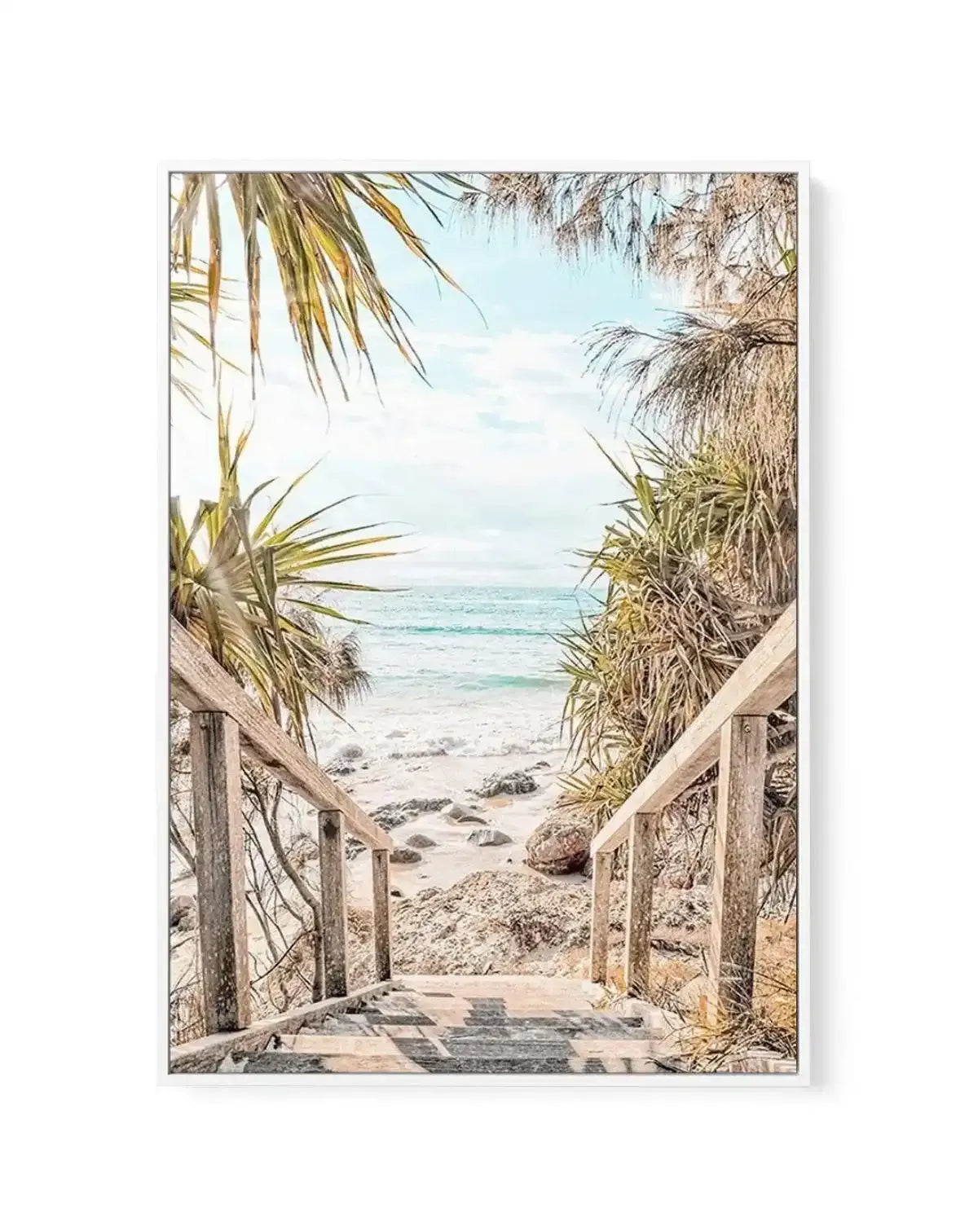 The View | Wategos | Framed Canvas-CANVAS-You can shop wall art online with Olive et Oriel for everything from abstract art to fun kids wall art. Our beautiful modern art prints and canvas art are available from large canvas prints to wall art paintings and our proudly Australian artwork collection offers only the highest quality framed large wall art and canvas art Australia - You can buy fashion photography prints or Hampton print posters and paintings on canvas from Olive et Oriel and have th