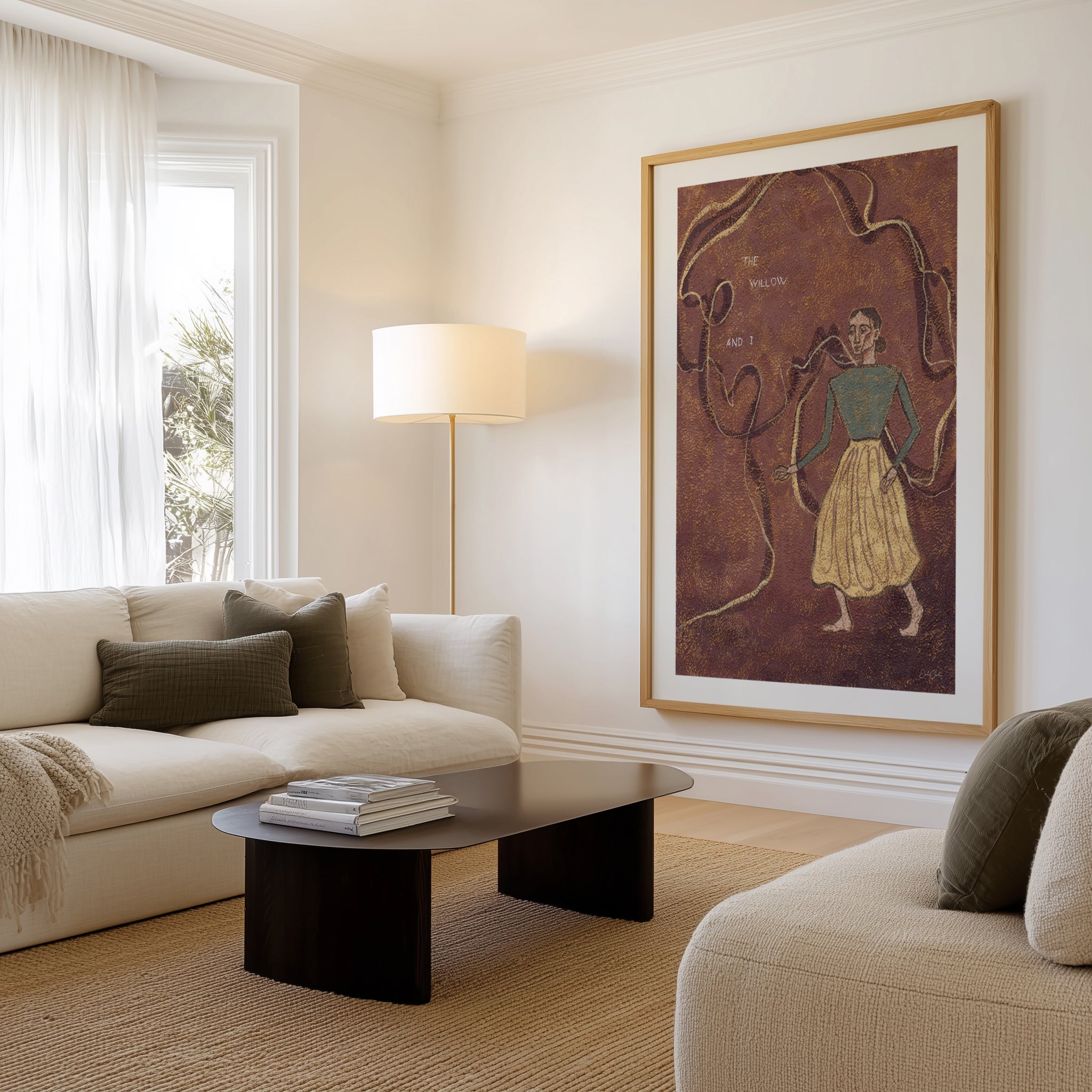 The Willow and I by Julie Celina | Art Print from Olive et Oriel where you can shop wallpaper and artworks online