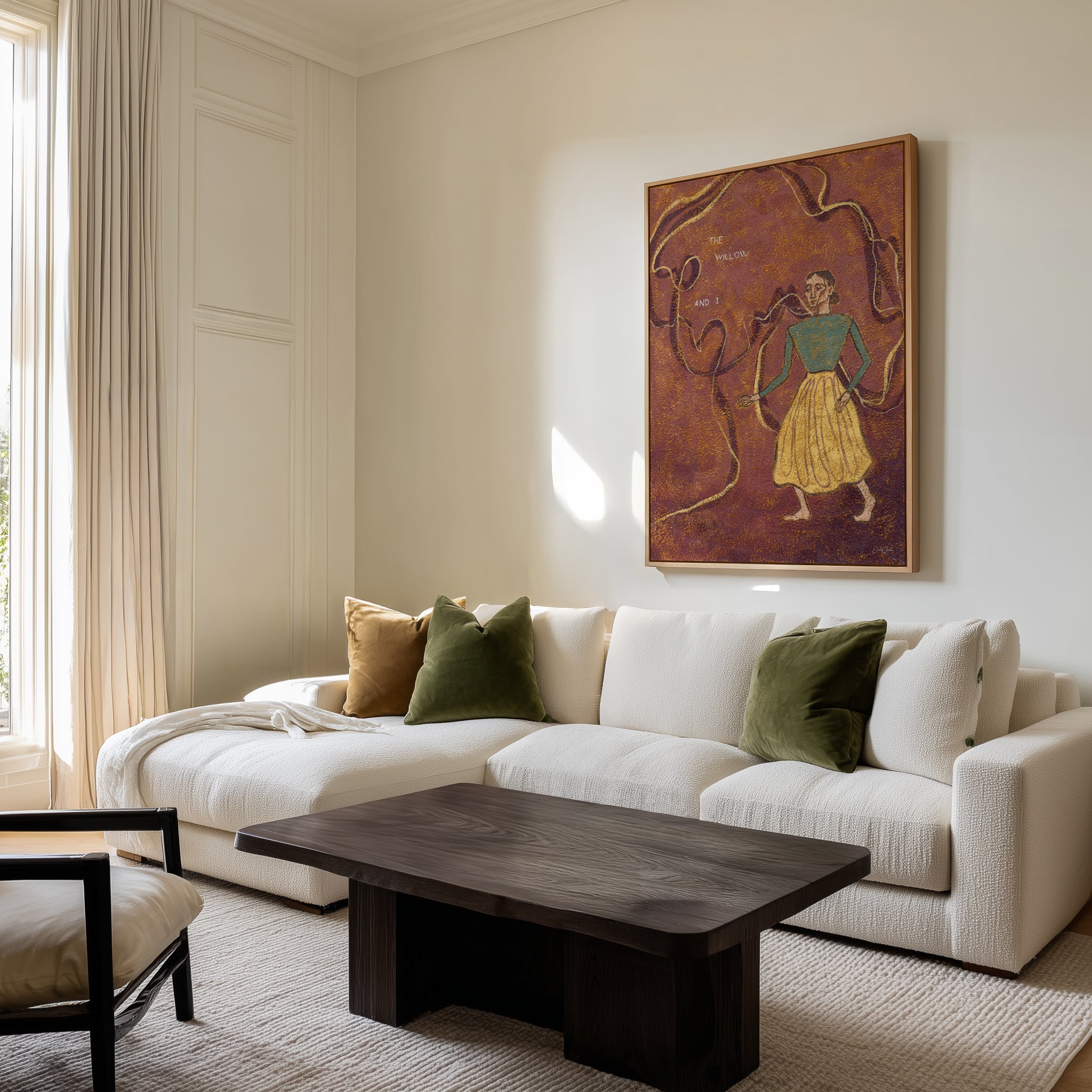 The Willow and I by Julie Celina | Framed Canvas Art Print from Olive et Oriel where you can shop wallpaper and artworks online