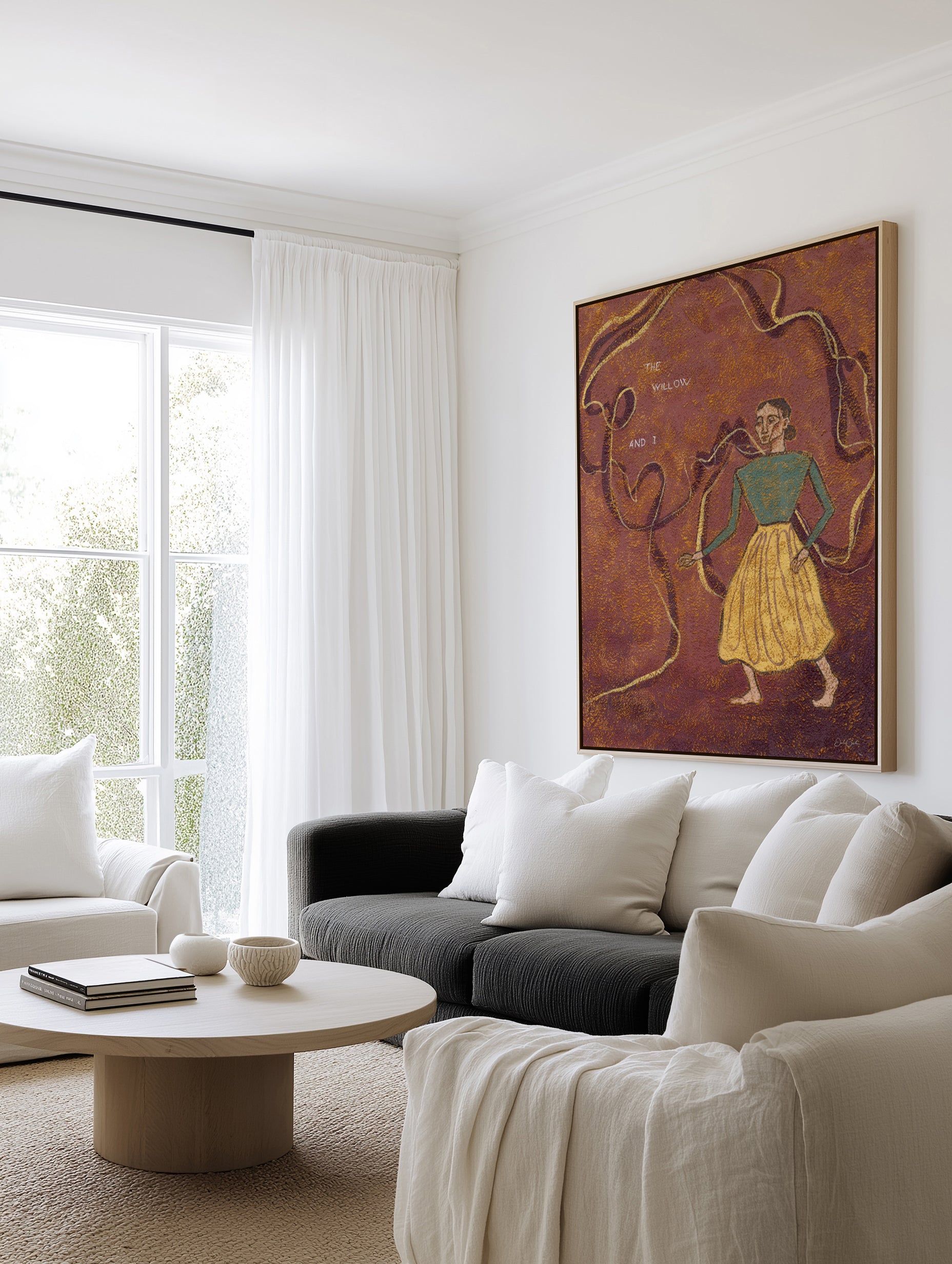 The Willow and I by Julie Celina | Framed Canvas Art Print from Olive et Oriel where you can shop wallpaper and artworks online