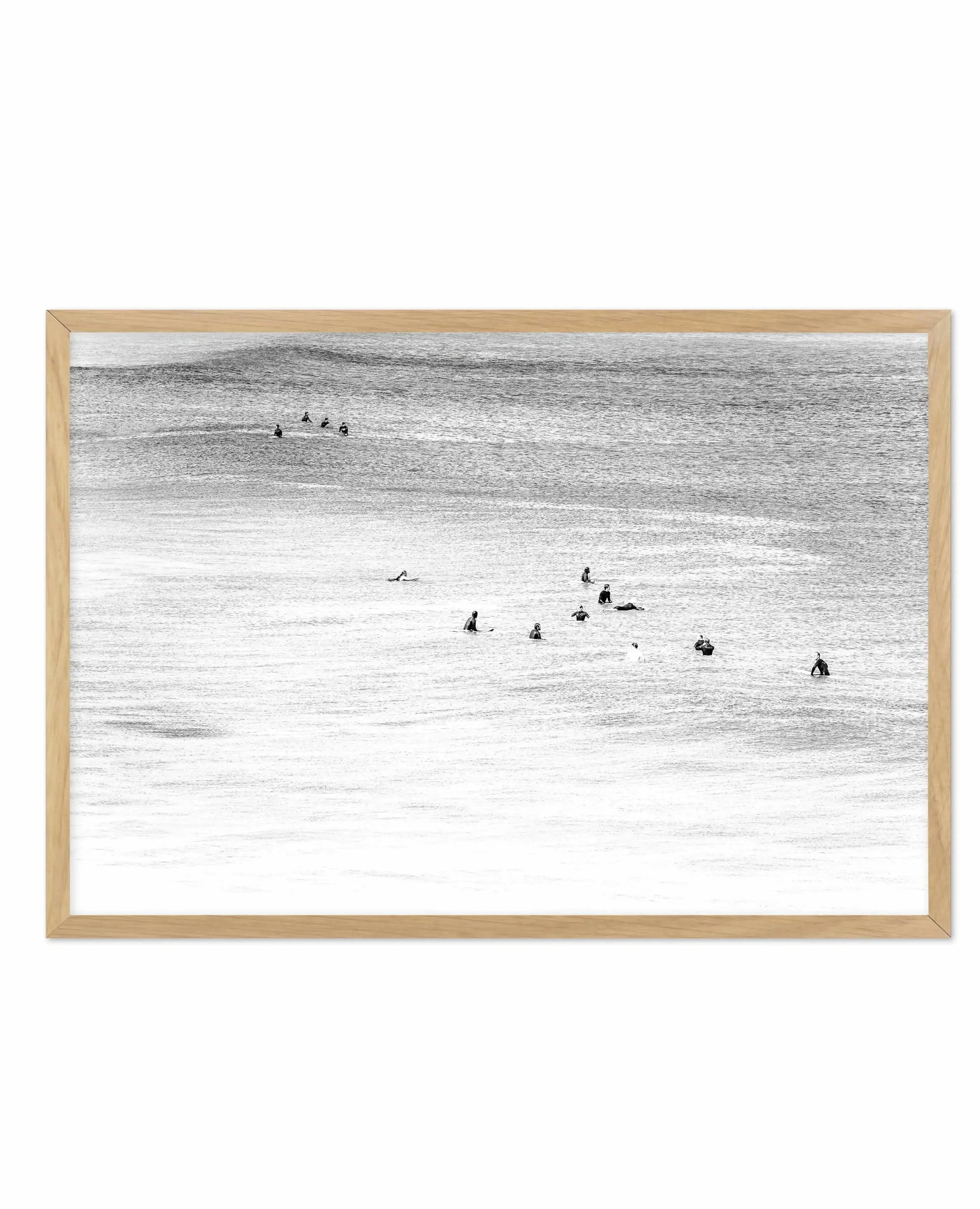The Wait | Bondi B&W Art Print-PRINT-Olive et Oriel-Olive et Oriel-A5 | 5.8" x 8.3" | 14.8 x 21cm-Oak-With White Border-Buy-Australian-Art-Prints-Online-with-Olive-et-Oriel-Your-Artwork-Specialists-Austrailia-Decorate-With-Coastal-Photo-Wall-Art-Prints-From-Our-Beach-House-Artwork-Collection-Fine-Poster-and-Framed-Artwork