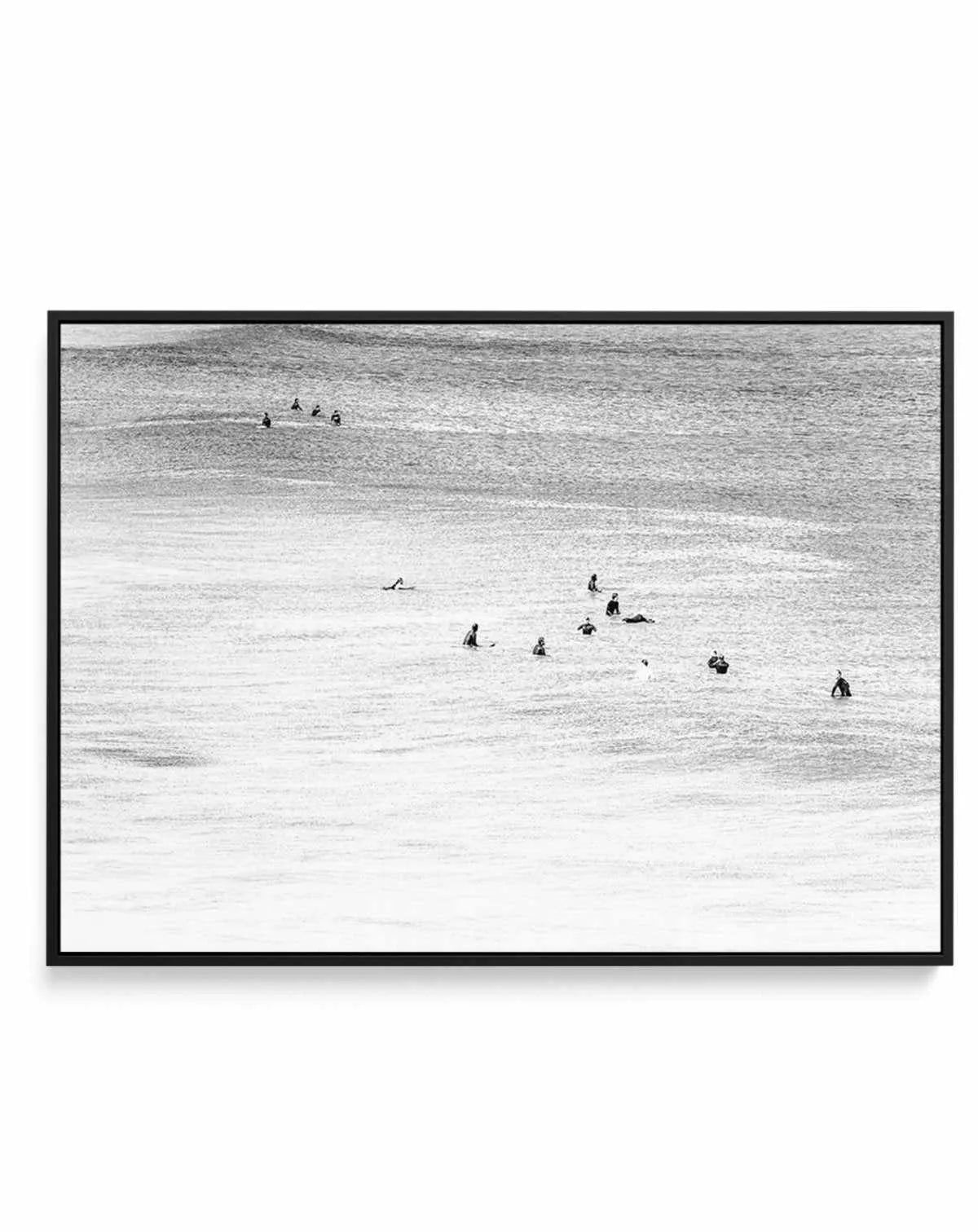 The Wait | Bondi B&W | Framed Canvas-CANVAS-You can shop wall art online with Olive et Oriel for everything from abstract art to fun kids wall art. Our beautiful modern art prints and canvas art are available from large canvas prints to wall art paintings and our proudly Australian artwork collection offers only the highest quality framed large wall art and canvas art Australia - You can buy fashion photography prints or Hampton print posters and paintings on canvas from Olive et Oriel and have 