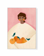 The Woman With the Oranges By Bea Muller | Framed Canvas Art Print