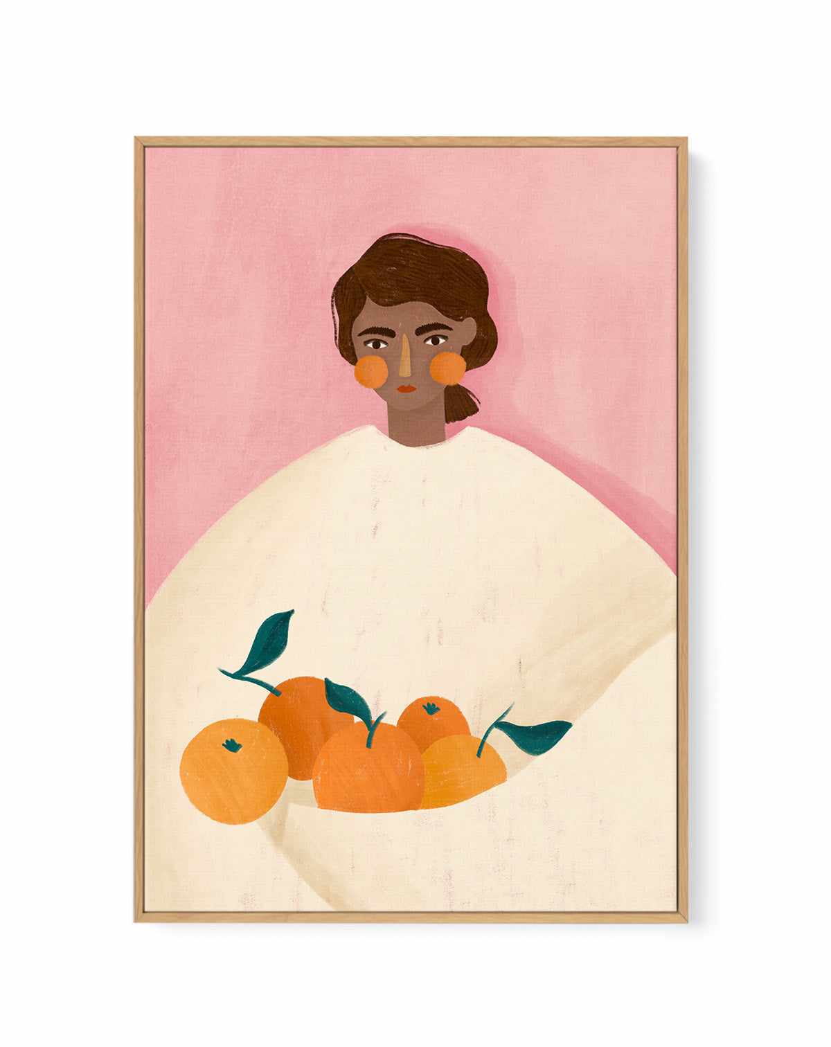 The Woman With the Oranges By Bea Muller | Framed Canvas Art Print