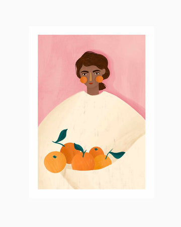 The Woman With the Oranges By Bea Muller | Art Print from Olive et Oriel where you can shop wallpaper and artworks online