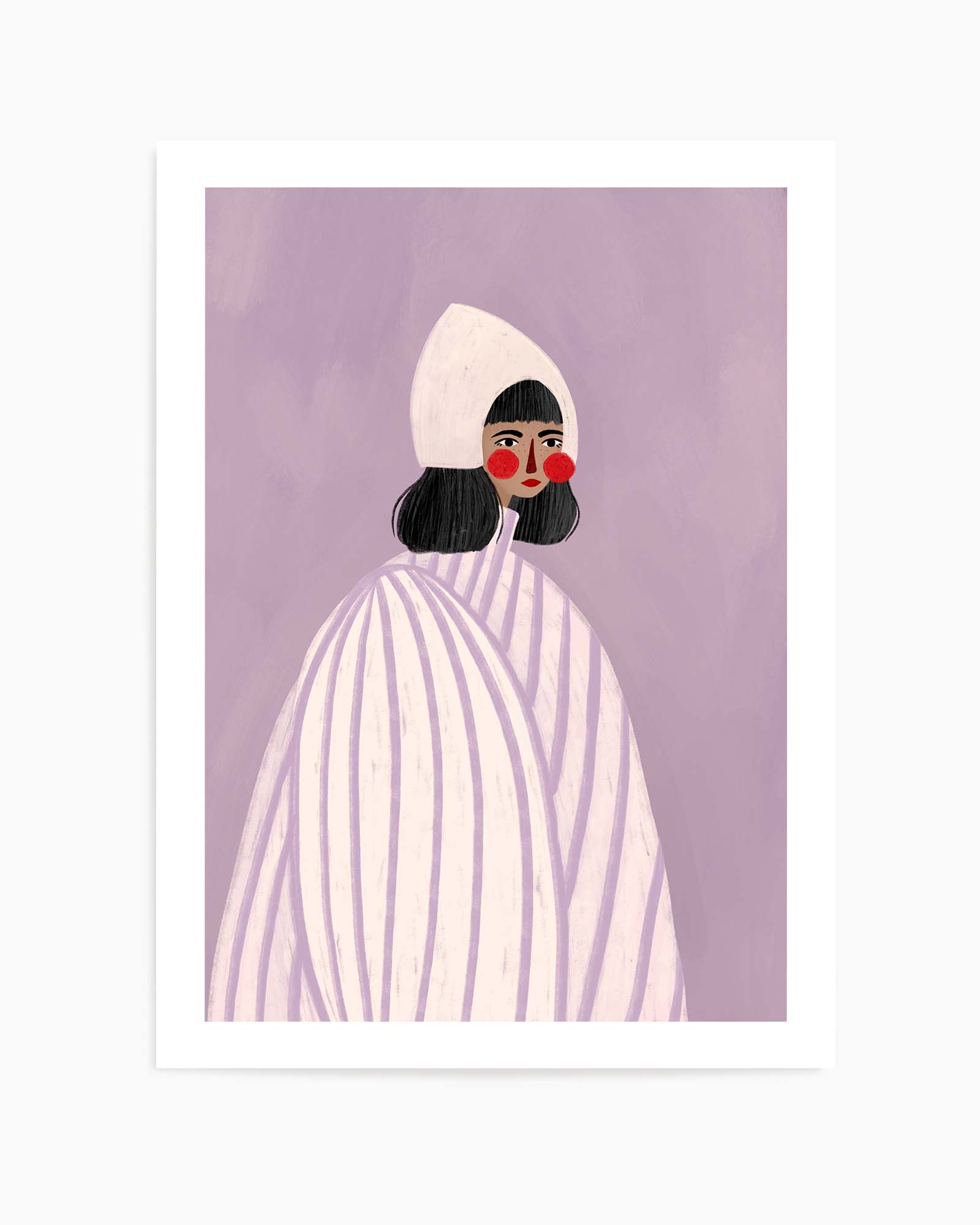 The Woman With the White Hat by Bea Muller | Art Print from Olive et Oriel where you can shop wallpaper and artworks online