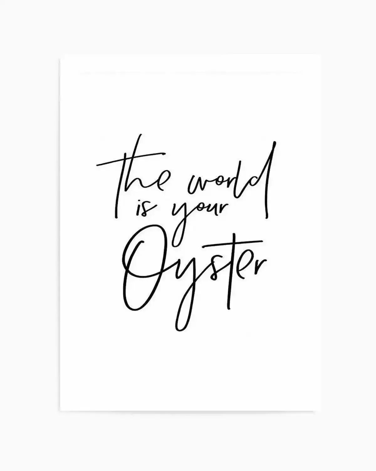 The World Is Your Oyster Art Print from Olive et Oriel where you can shop wallpaper and artworks online