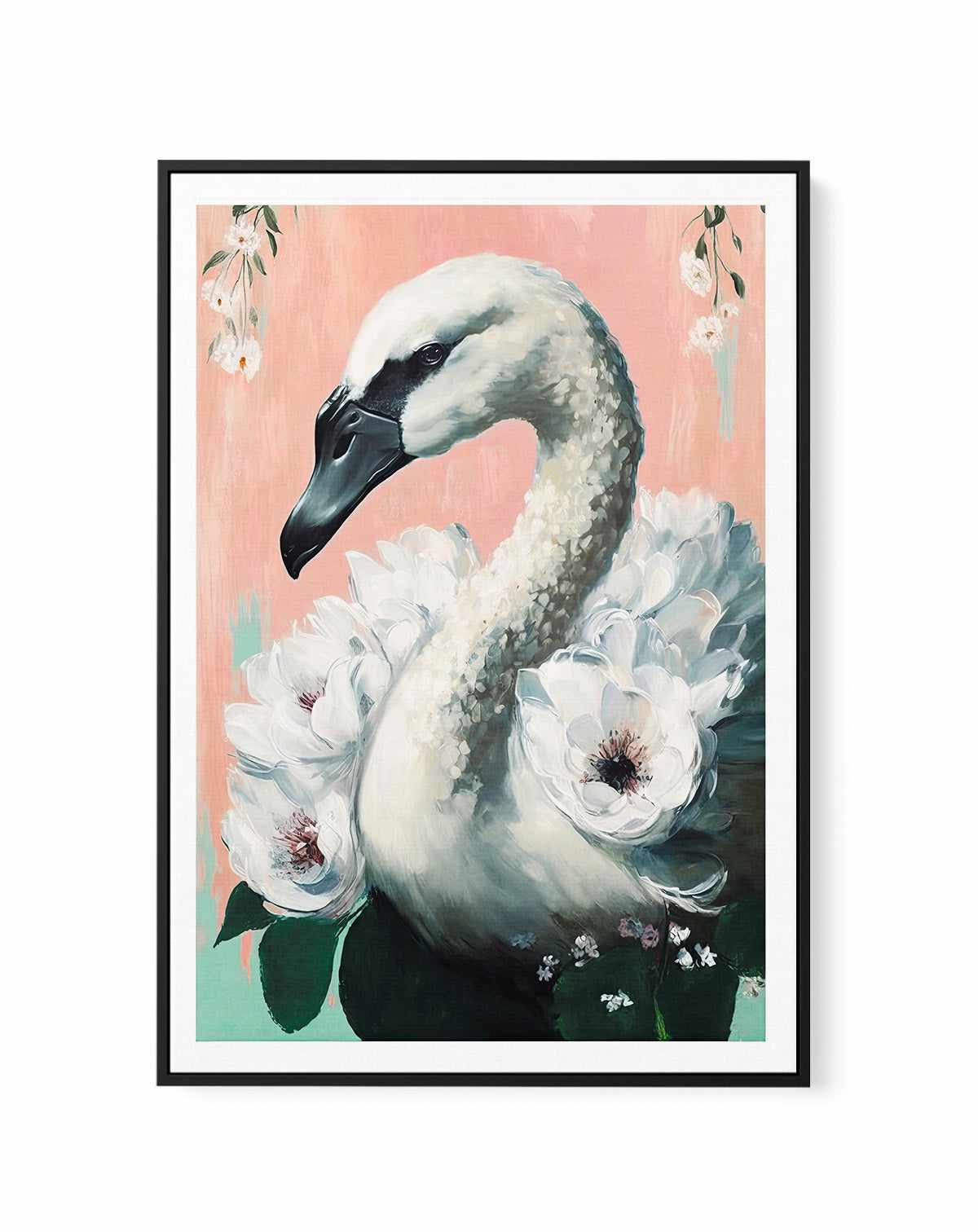 The Swan By Treechild | Framed Canvas Art Print