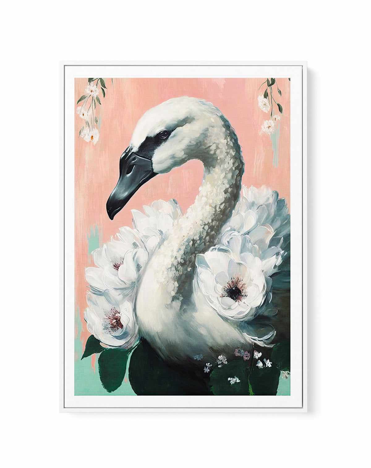 The Swan By Treechild | Framed Canvas Art Print