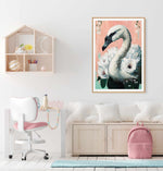 The Swan By Treechild | Framed Canvas Art Print