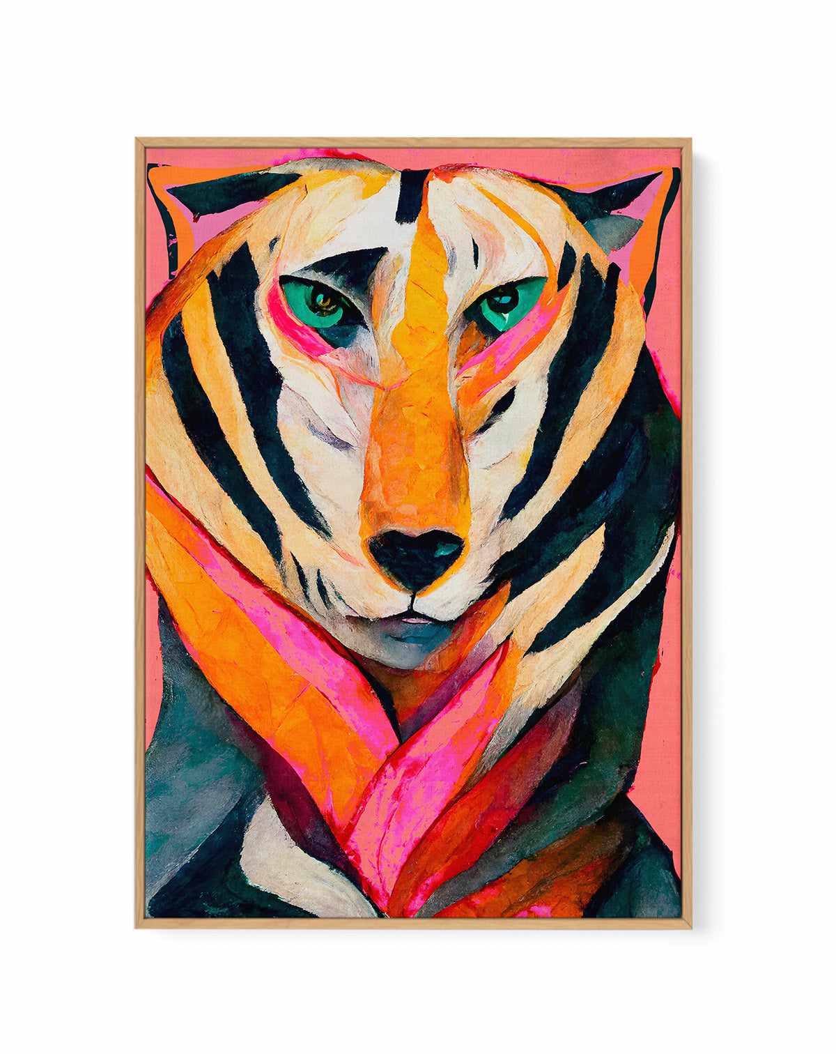 The tiger By Treechild | Framed Canvas Art Print