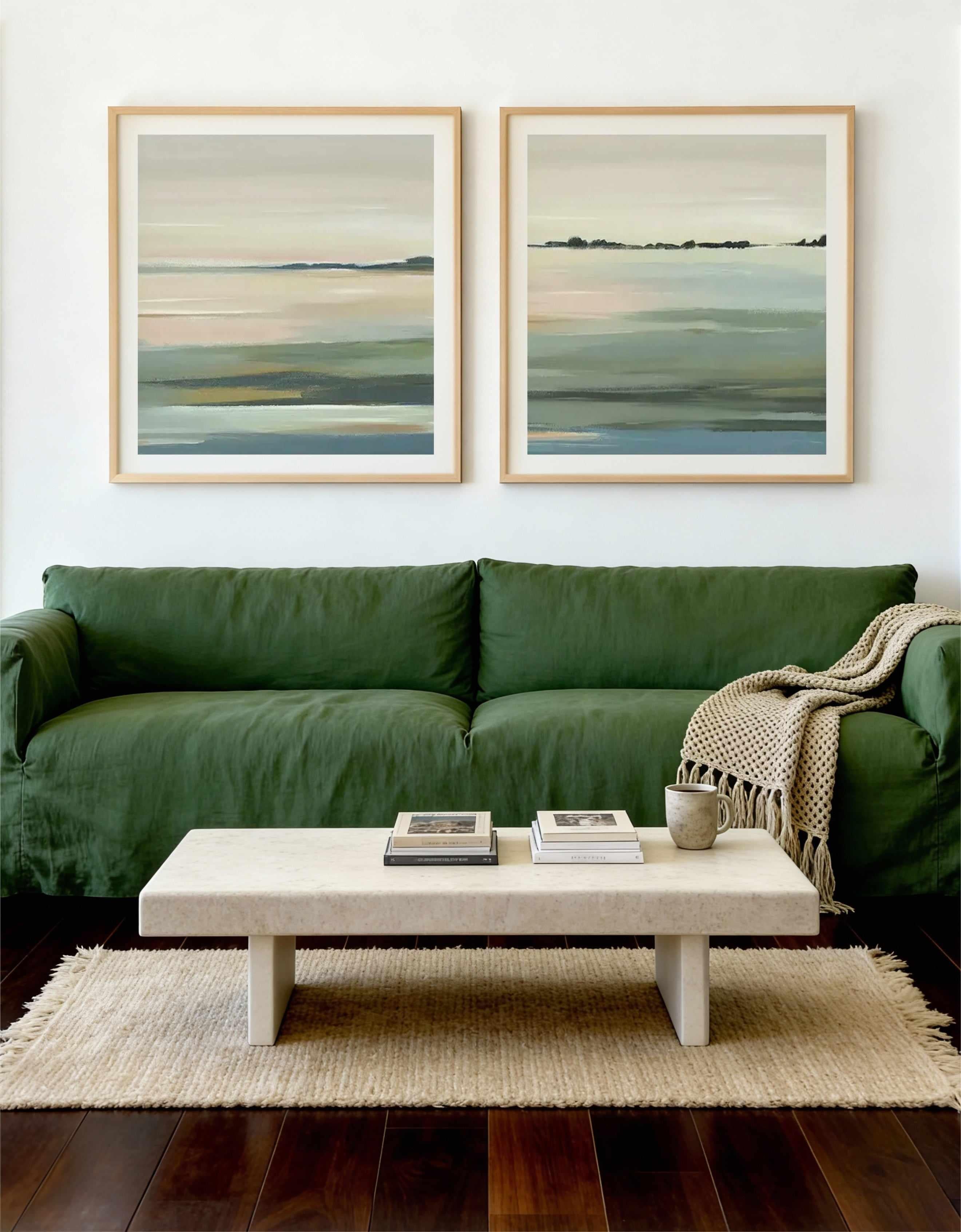 The Calm Right SQ I & II Art Print Set of 2 | Matching Wall Art