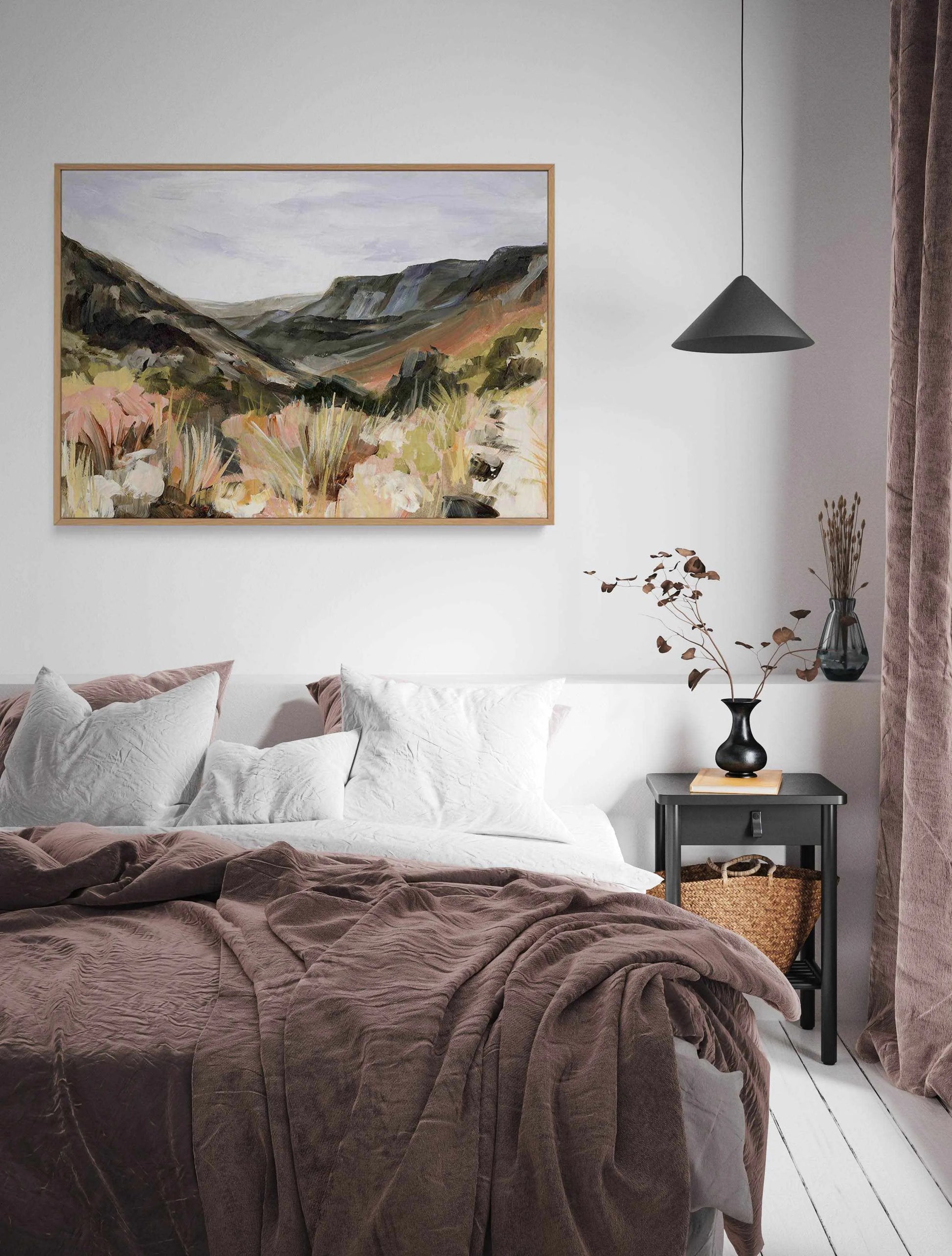 The Hills by Meredith O'Neal | Framed Canvas Art Print from Olive et Oriel where you can shop wallpaper and artworks online