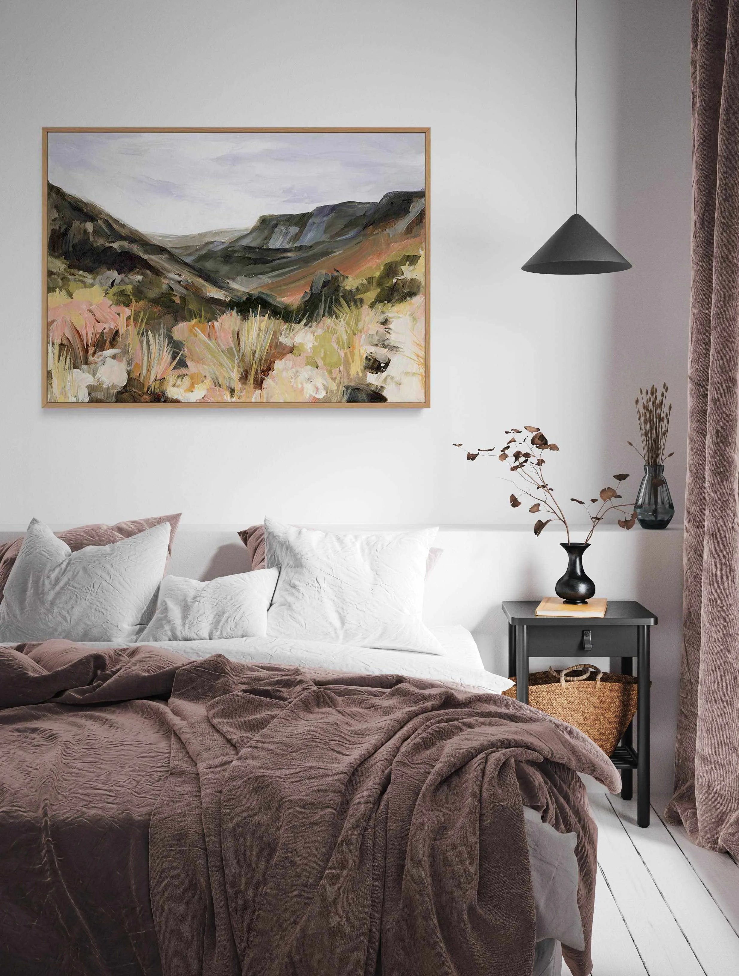 The Hills by Meredith O'Neal | Framed Canvas Art Print from Olive et Oriel where you can shop wallpaper and artworks online