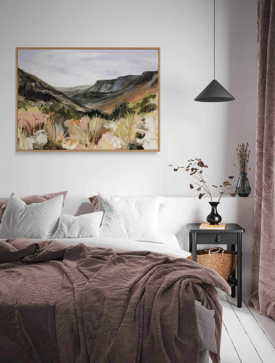 The Hills by Meredith O'Neal | Framed Canvas Art Print from Olive et Oriel where you can shop wallpaper and artworks online