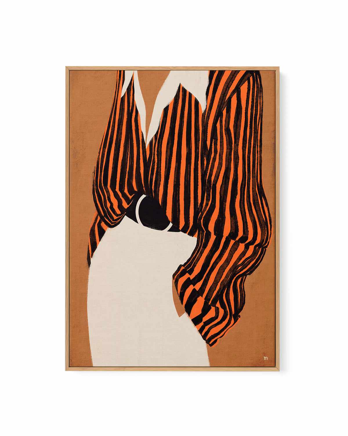 The Striped Shirt by Marco Marella | Framed Canvas Art Print