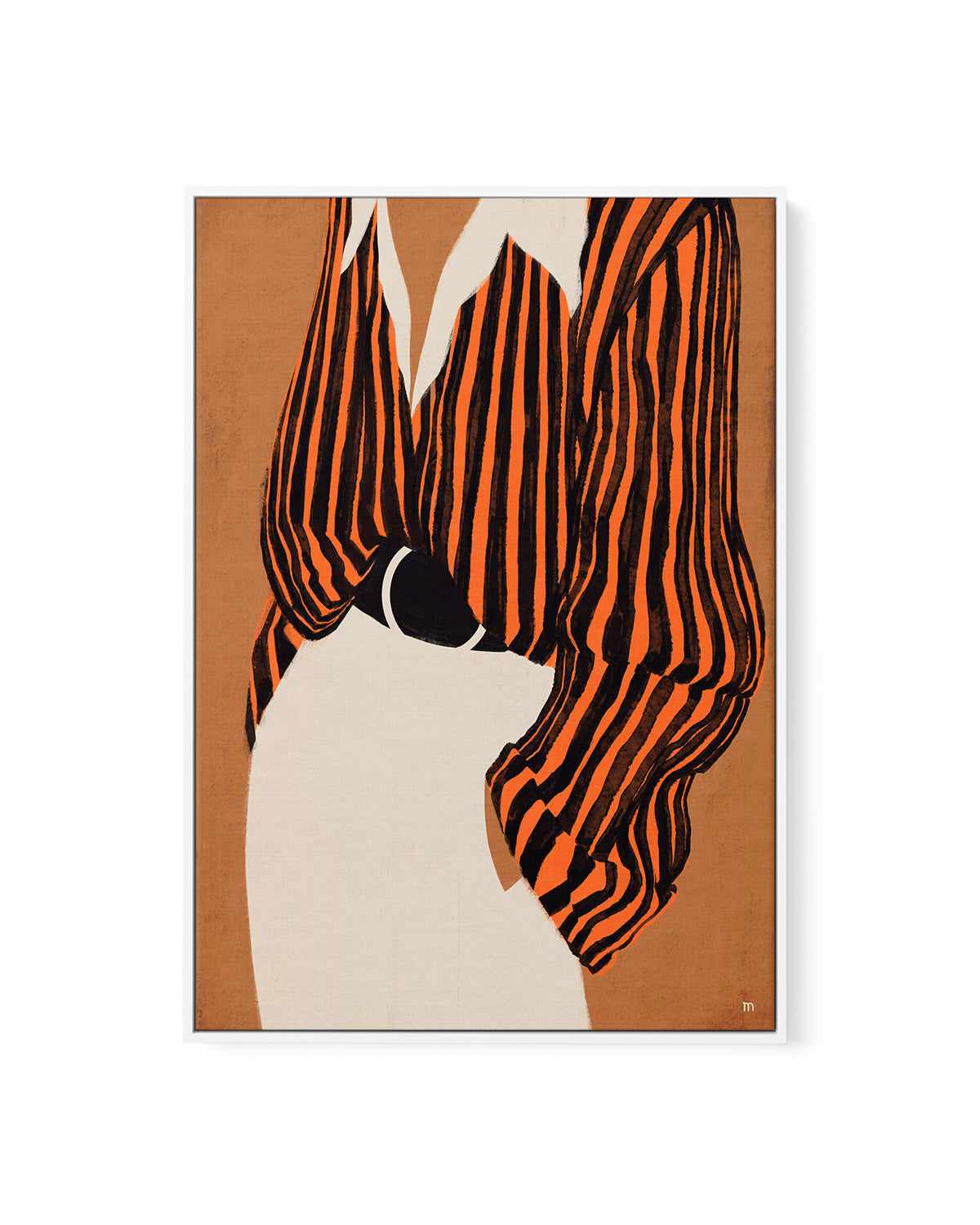 The Striped Shirt by Marco Marella | Framed Canvas Art Print