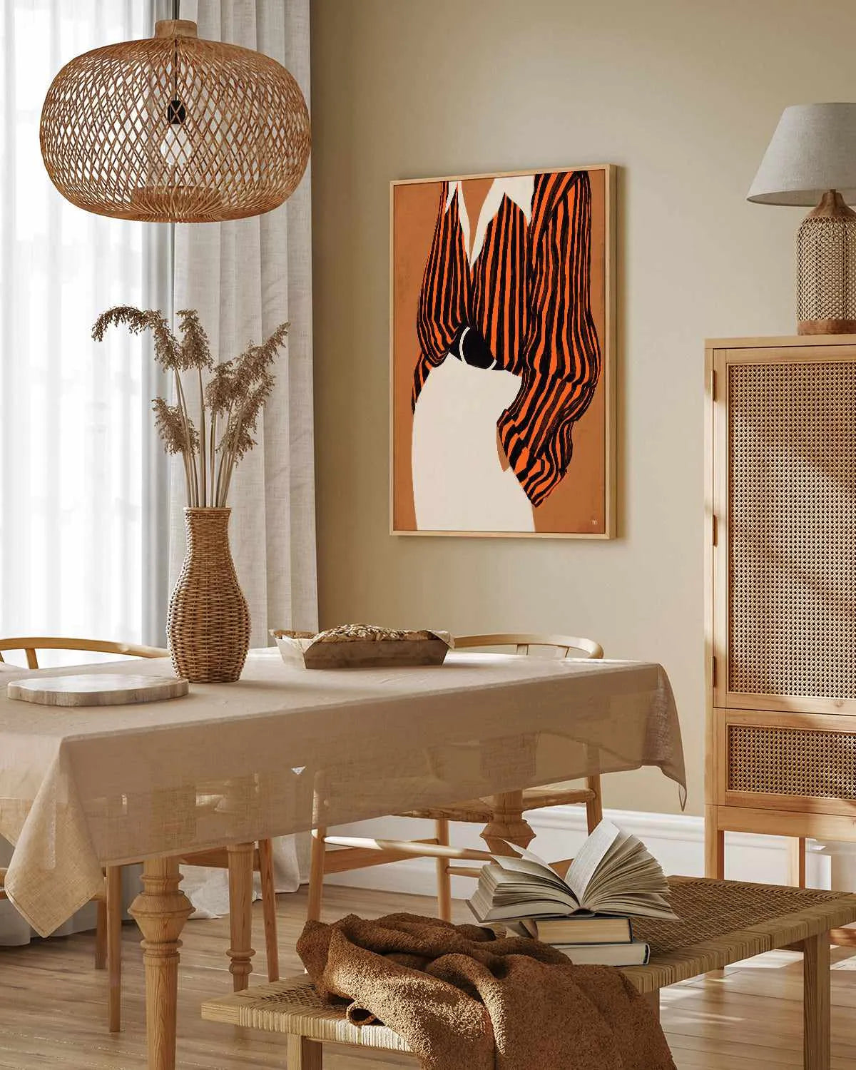 The Striped Shirt by Marco Marella | Framed Canvas Art Print from Olive et Oriel where you can shop wallpaper and artworks online