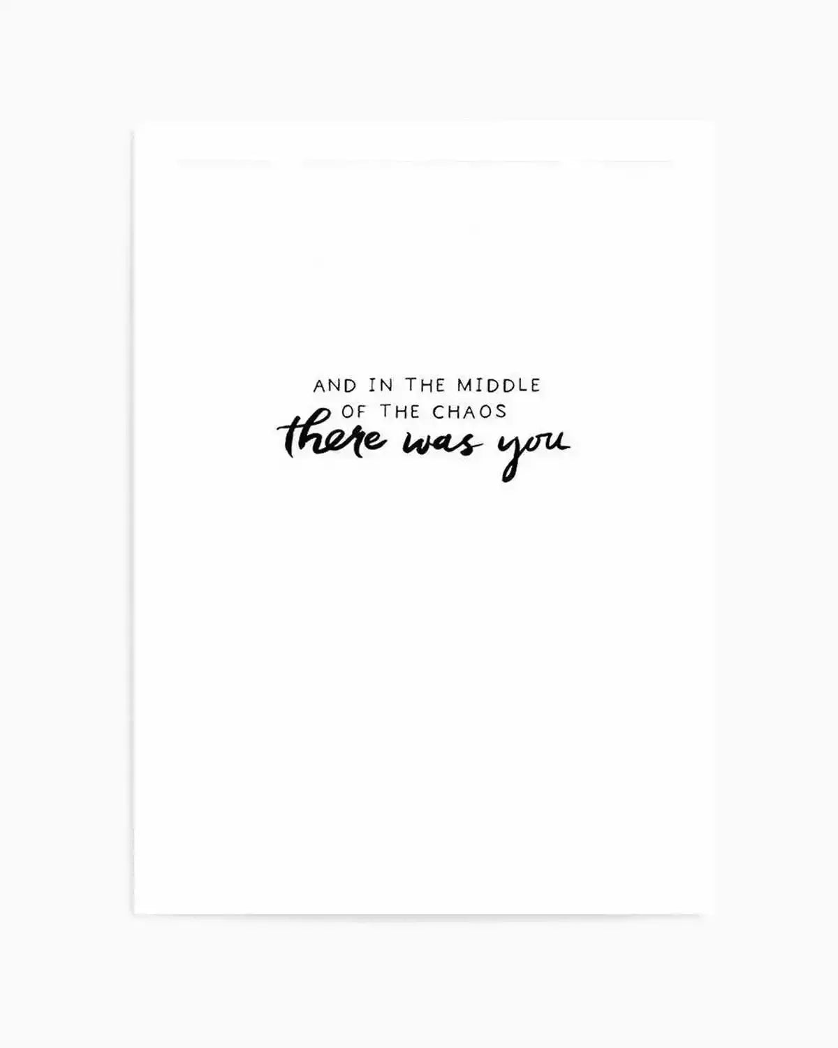 There Was You | Hand scripted Art Print from Olive et Oriel where you can shop wallpaper and artworks online