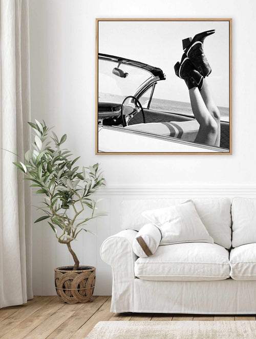 These Boots B&W by Amy Hallam | Framed Canvas Art Print