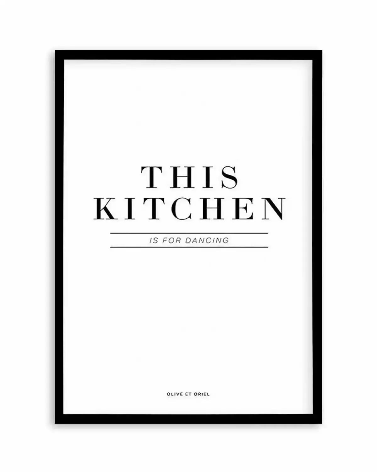 This Kitchen Is For Dancing Art Print from Olive et Oriel where you can shop wallpaper and artworks online