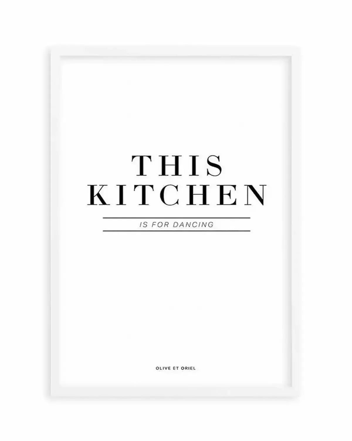 This Kitchen Is For Dancing Art Print from Olive et Oriel where you can shop wallpaper and artworks online