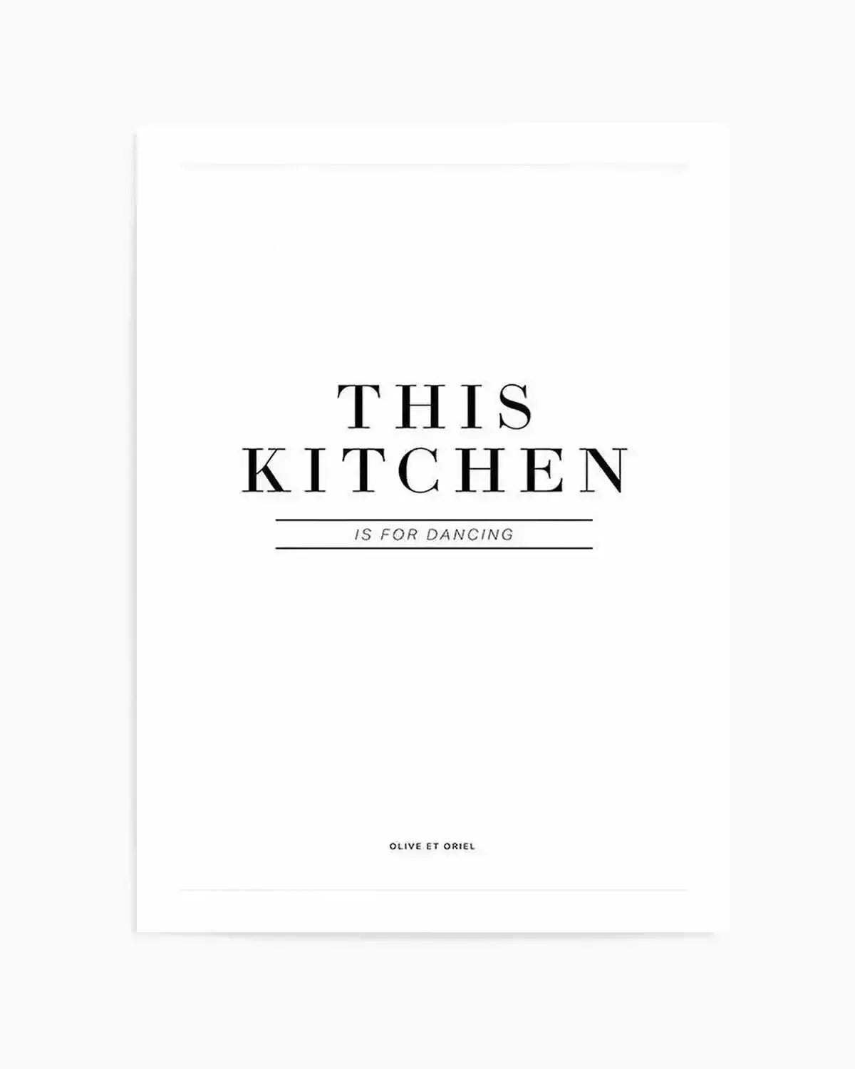 This Kitchen Is For Dancing Art Print from Olive et Oriel where you can shop wallpaper and artworks online