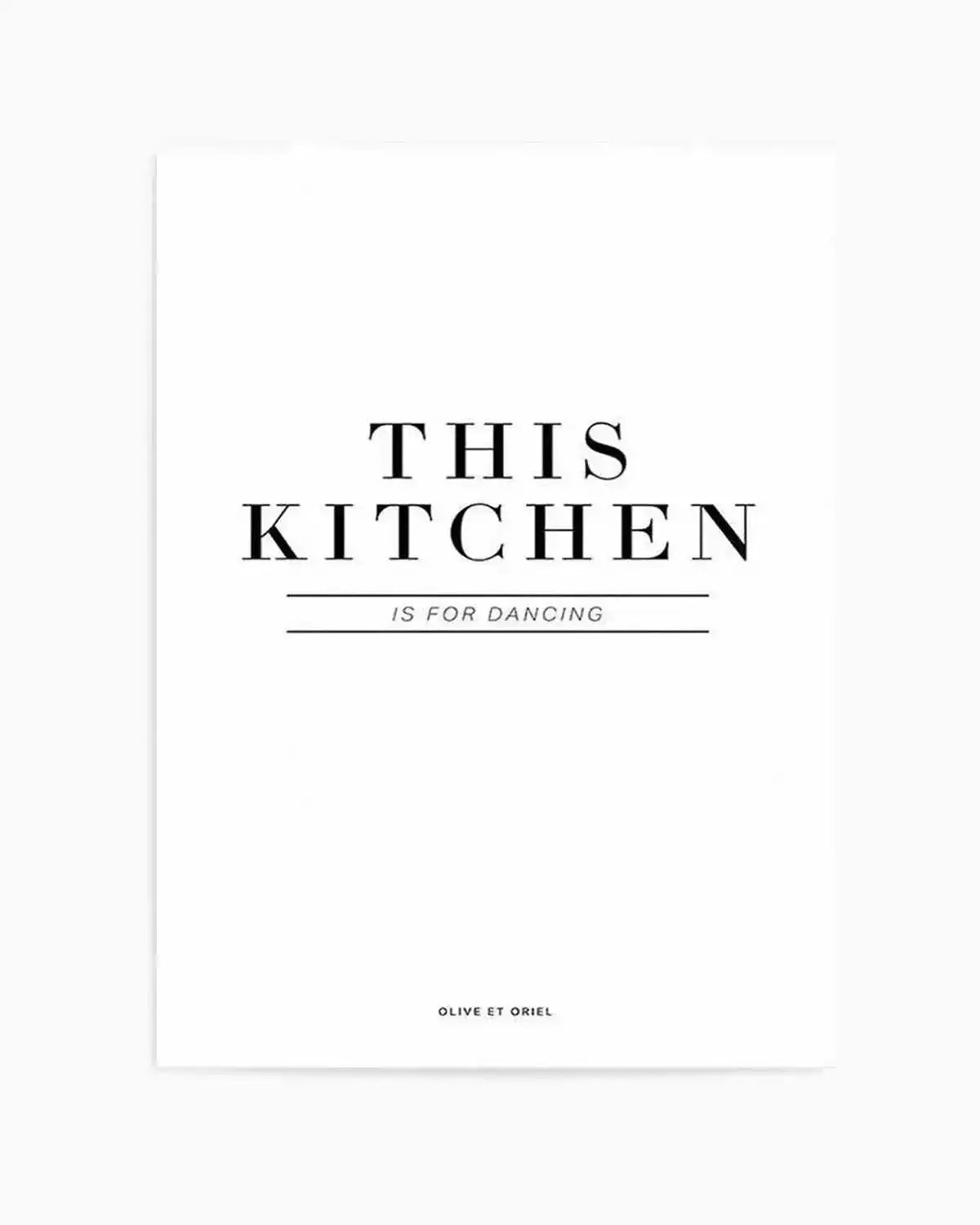 This Kitchen Is For Dancing Art Print from Olive et Oriel where you can shop wallpaper and artworks online