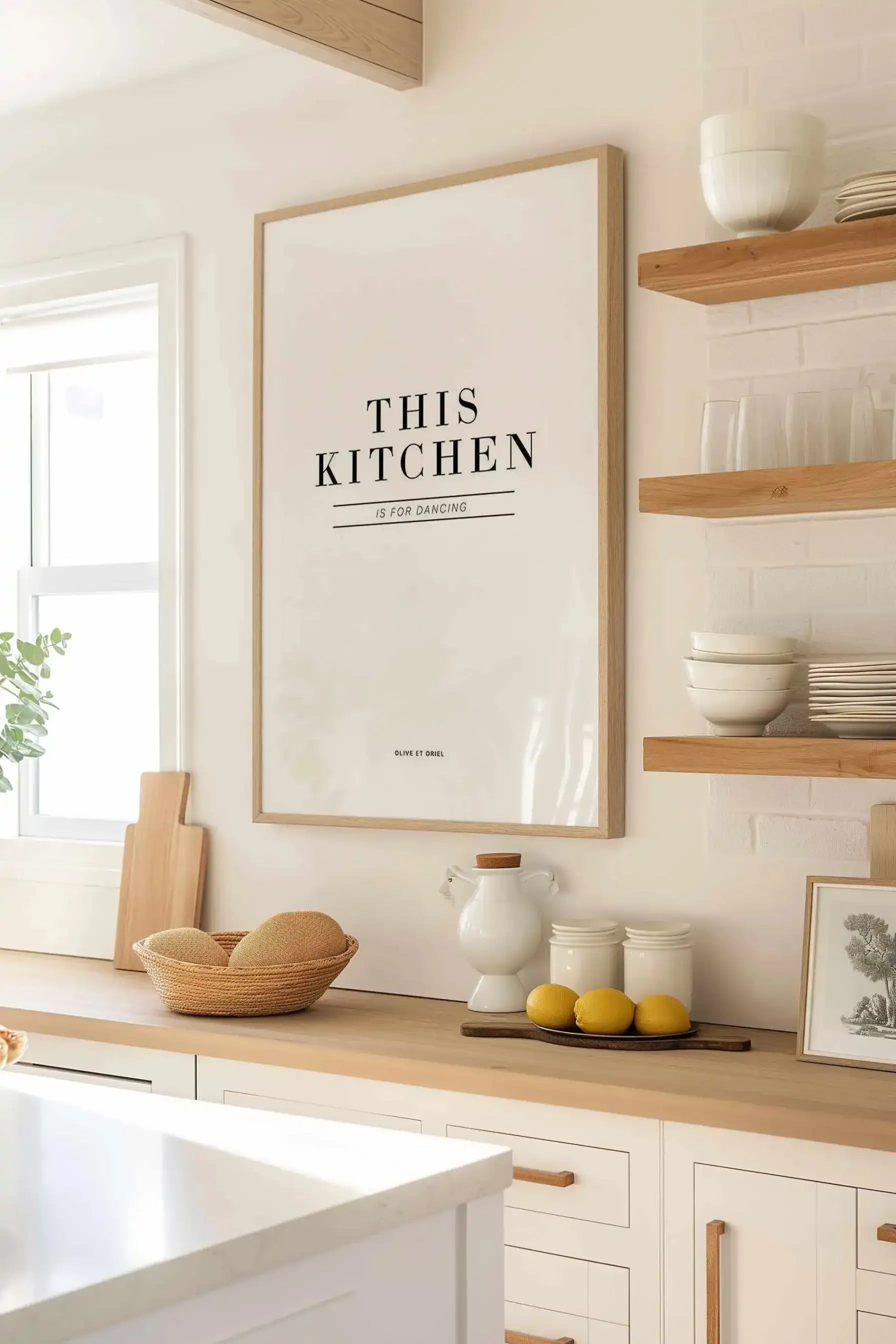 This Kitchen Is For Dancing Art Print from Olive et Oriel where you can shop wallpaper and artworks online