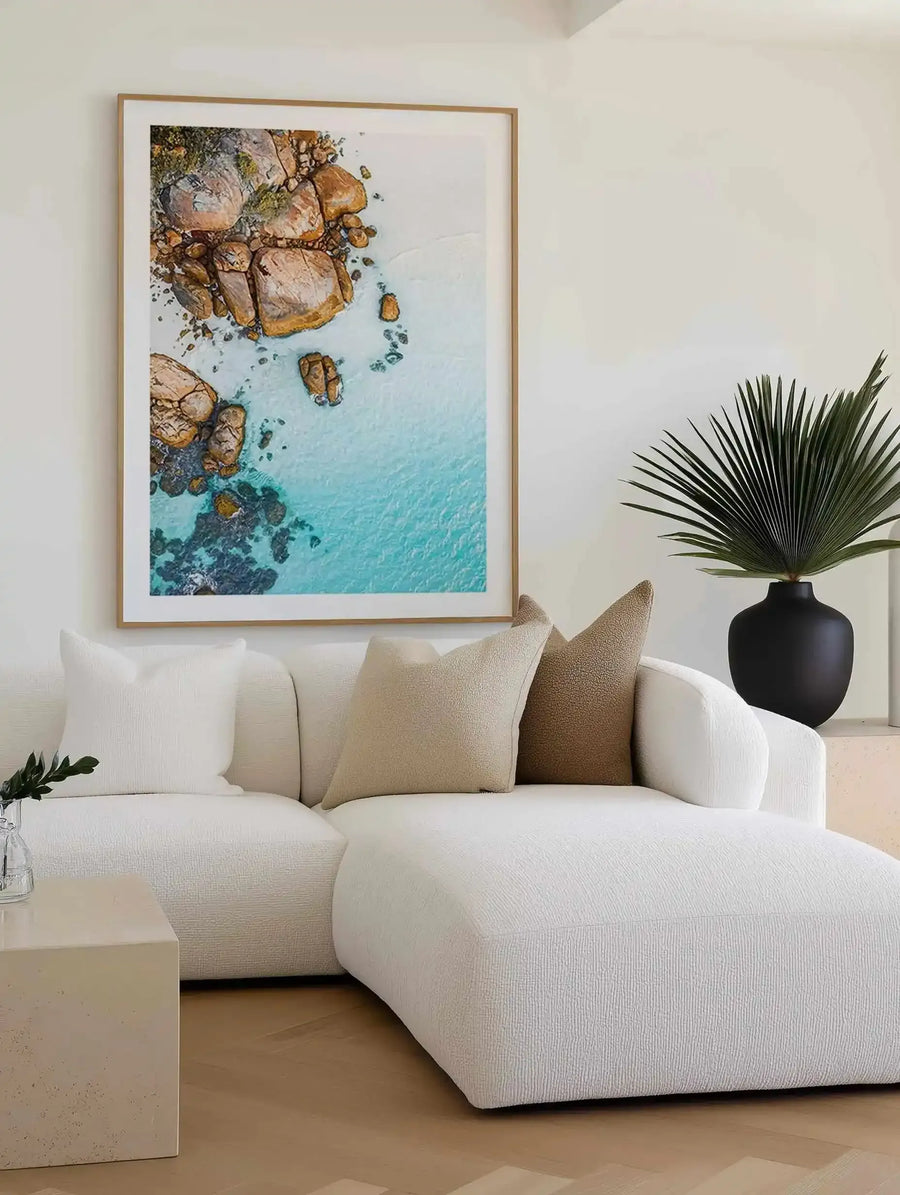 Thistle Cove I Esperance | Aerial Photo Wall Art Print from Olive et Oriel where you can shop wallpaper and artworks online
