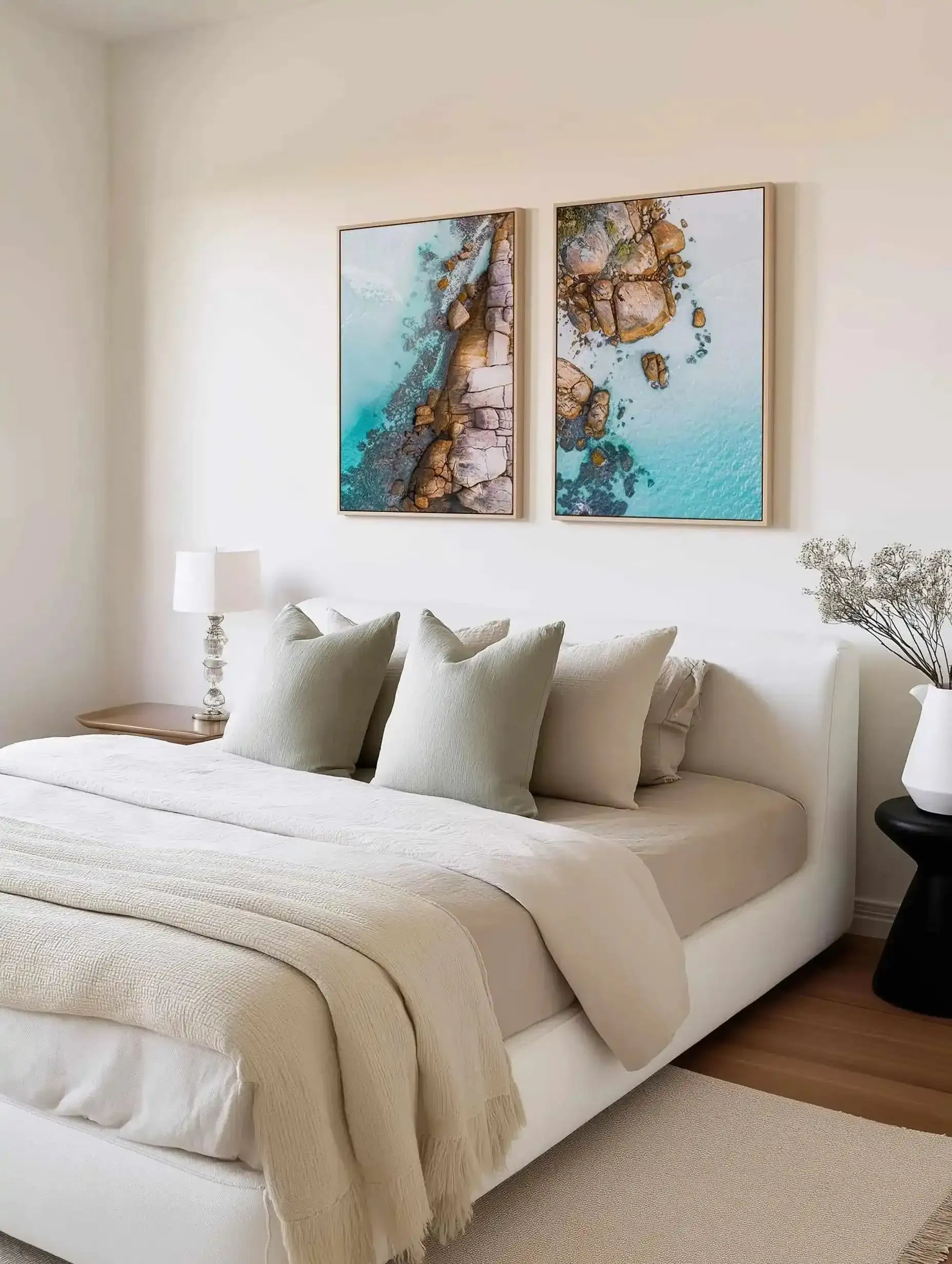 Thistle Cove I Esperance | Aerial Photo Wall Framed Canvas Art Print from Olive et Oriel where you can shop wallpaper and artworks online