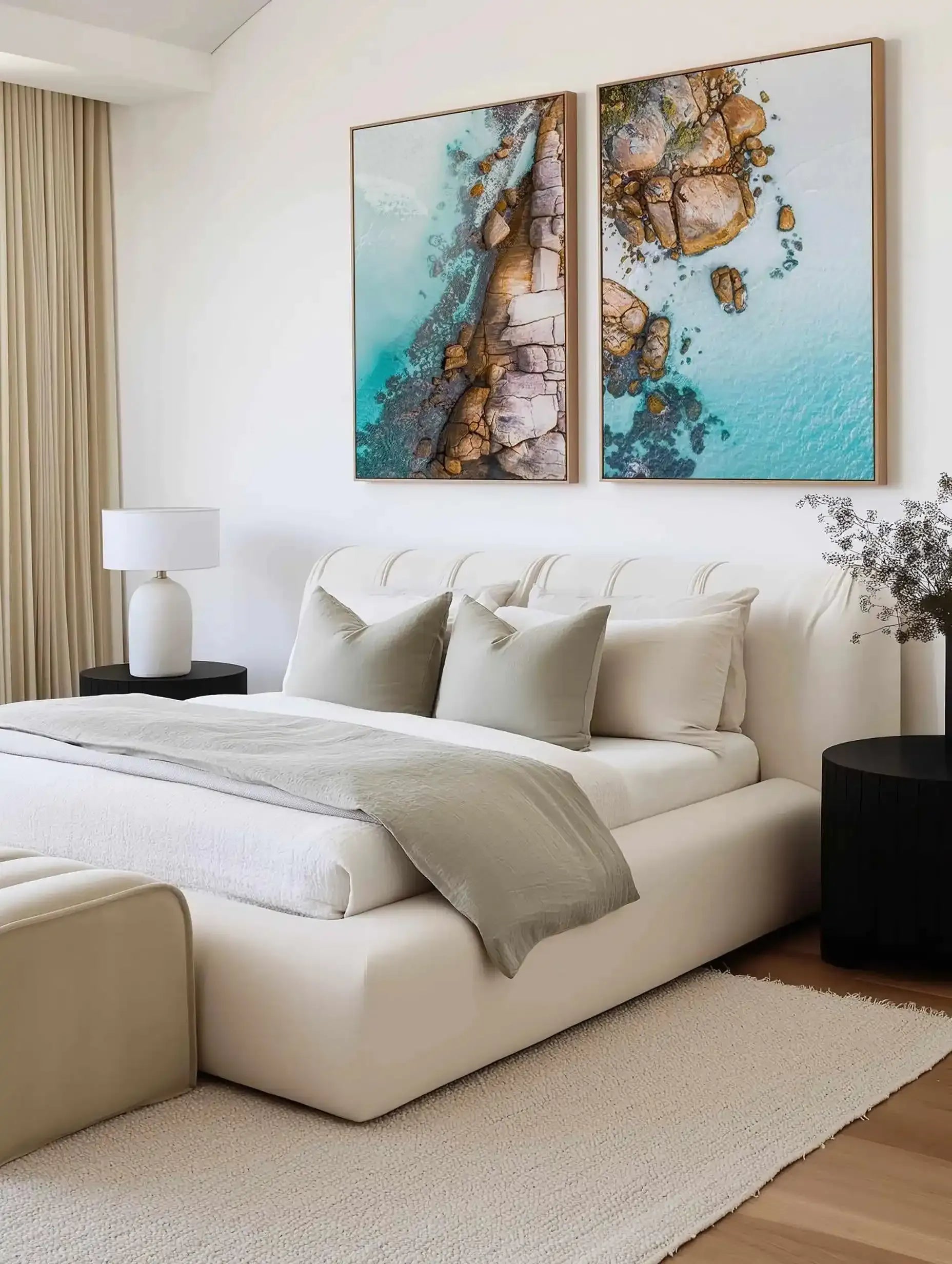 Thistle Cove II Esperance | Aerial Photo Wall Framed Canvas Art Print from Olive et Oriel where you can shop wallpaper and artworks online