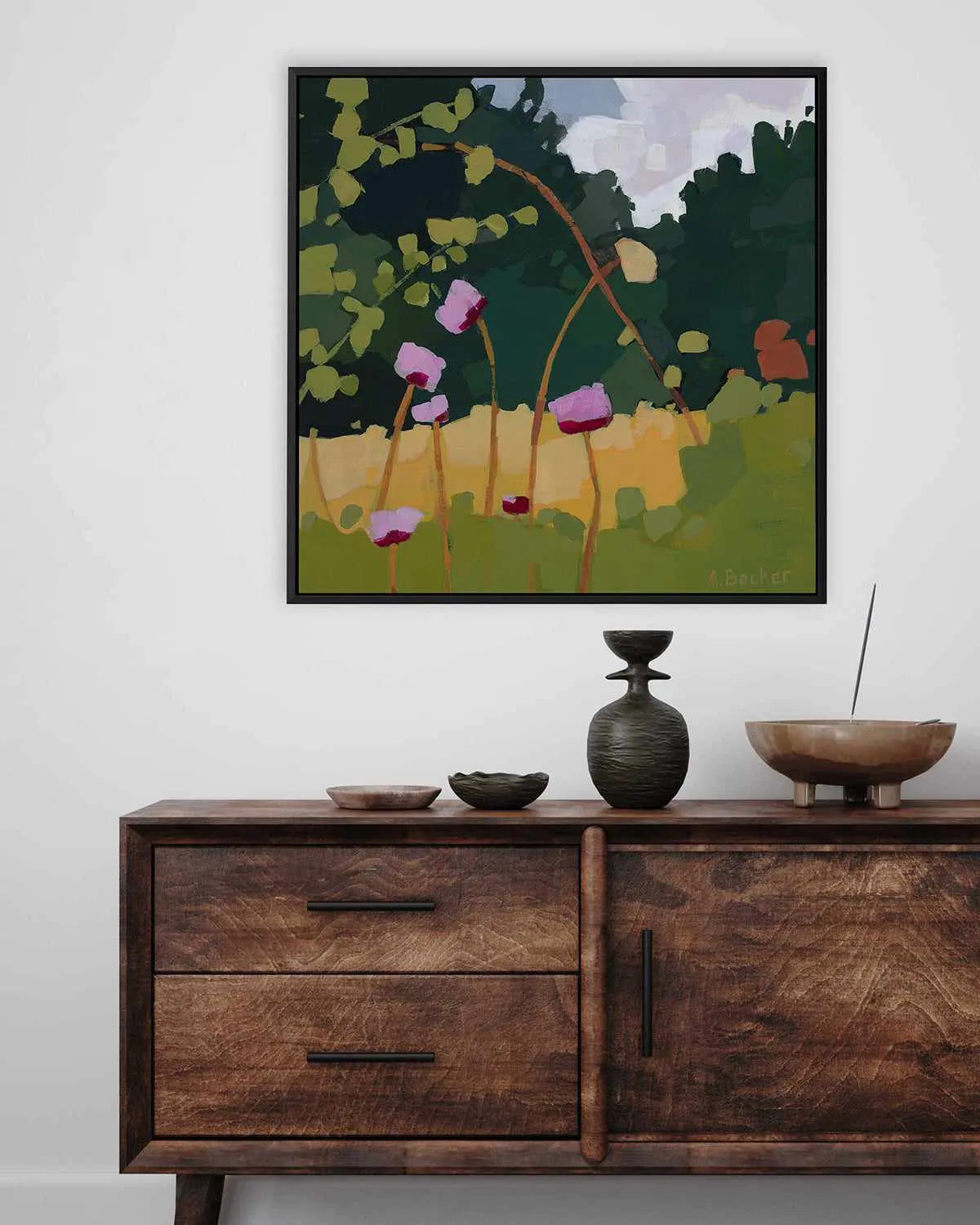 Thistles by Anne Becker | Framed Canvas Art Print from Olive et Oriel where you can shop wallpaper and artworks online