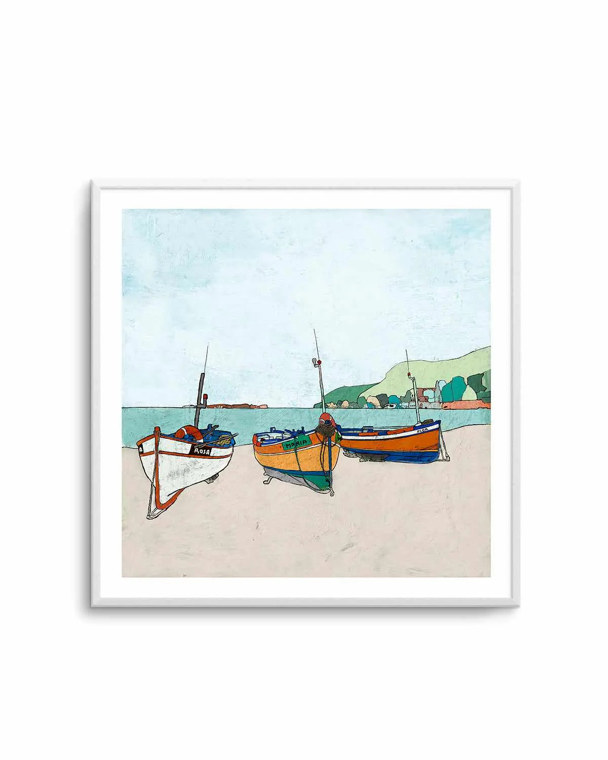 Three Boats Art Print from Olive et Oriel where you can shop wallpaper and artworks online