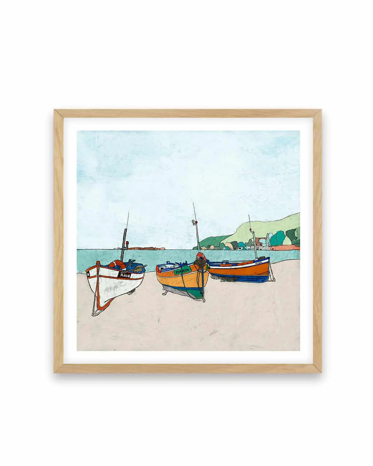 Three Boats Art Print from Olive et Oriel where you can shop wallpaper and artworks online