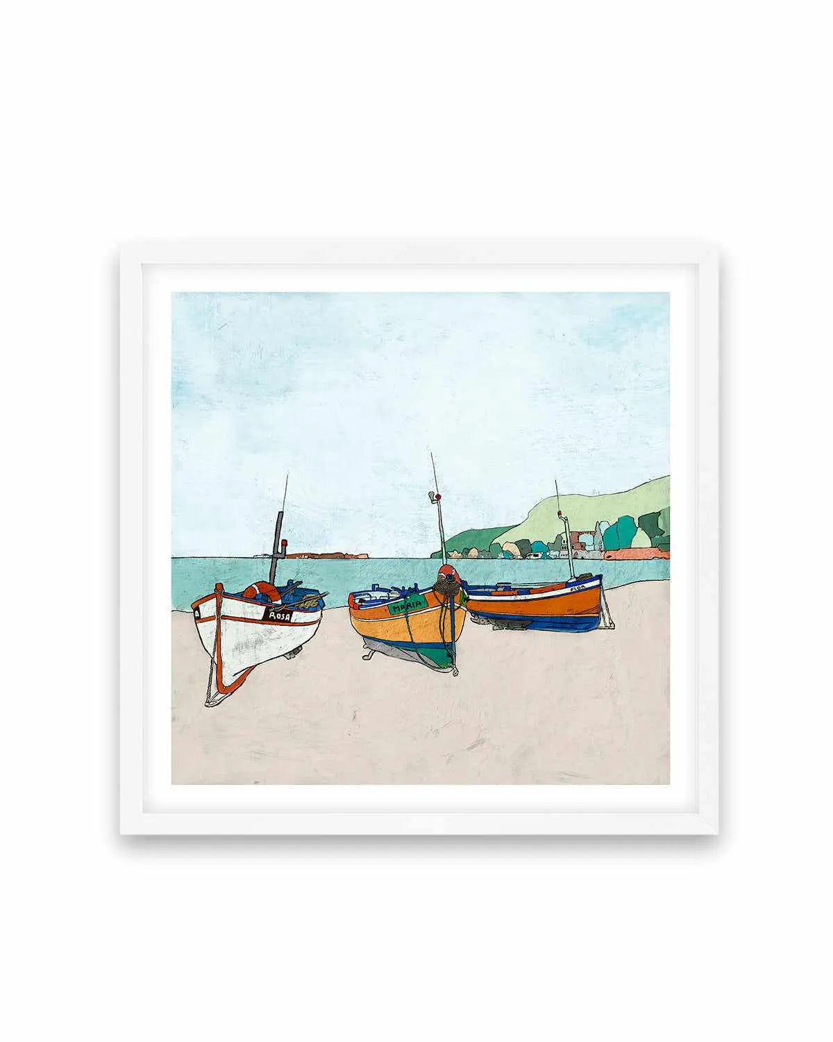 Three Boats Art Print from Olive et Oriel where you can shop wallpaper and artworks online