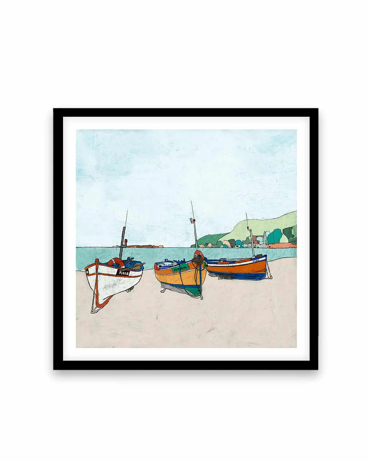 Three Boats Art Print from Olive et Oriel where you can shop wallpaper and artworks online