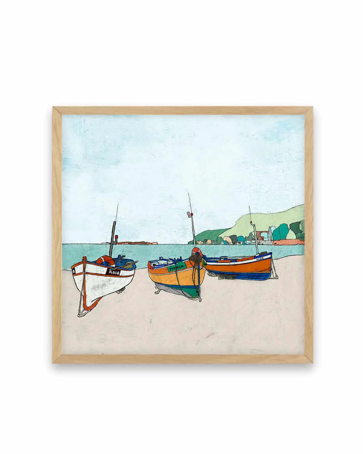 Three Boats Art Print from Olive et Oriel where you can shop wallpaper and artworks online
