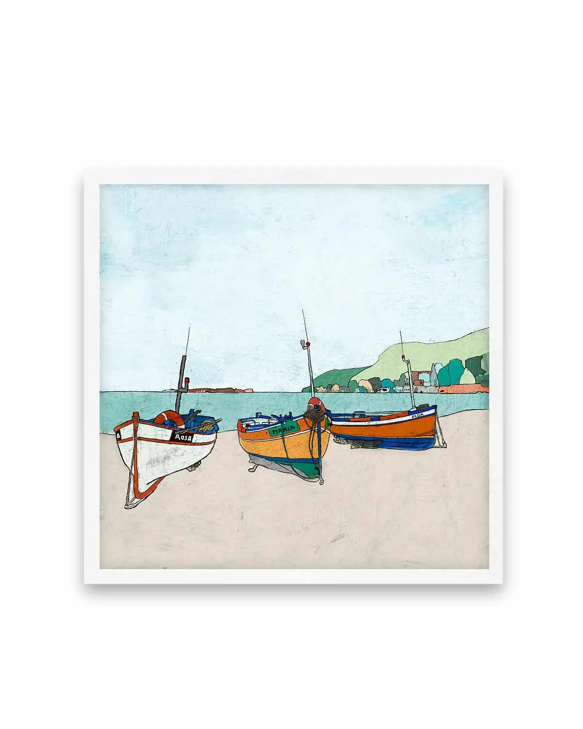Three Boats Art Print from Olive et Oriel where you can shop wallpaper and artworks online