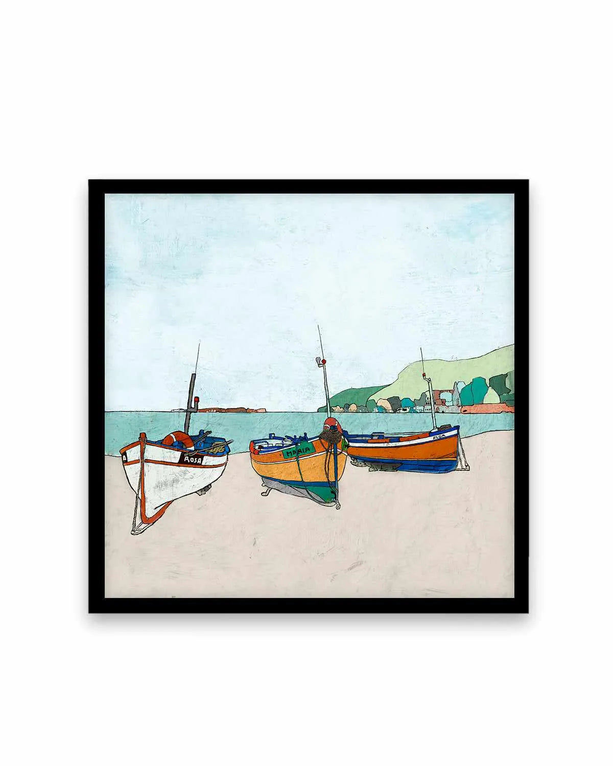 Three Boats Art Print from Olive et Oriel where you can shop wallpaper and artworks online