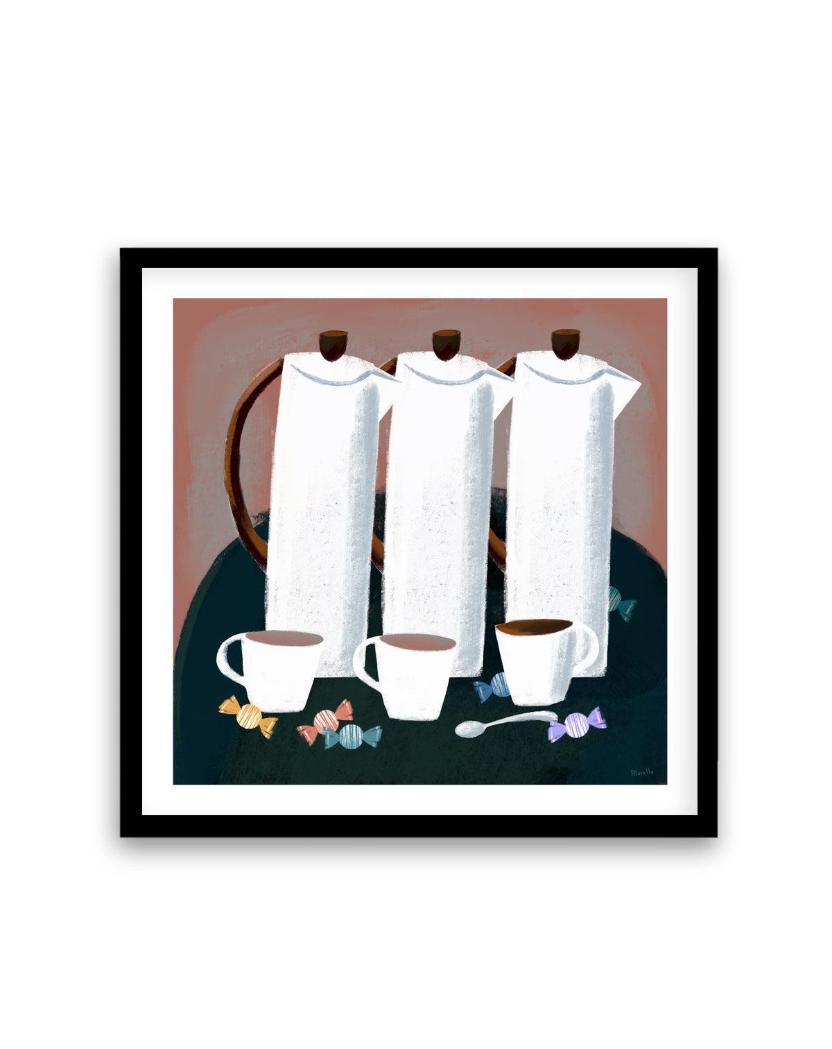 Three Coffee Jugs by Marco Marella | Art Print from Olive et Oriel where you can shop wallpaper and artworks online