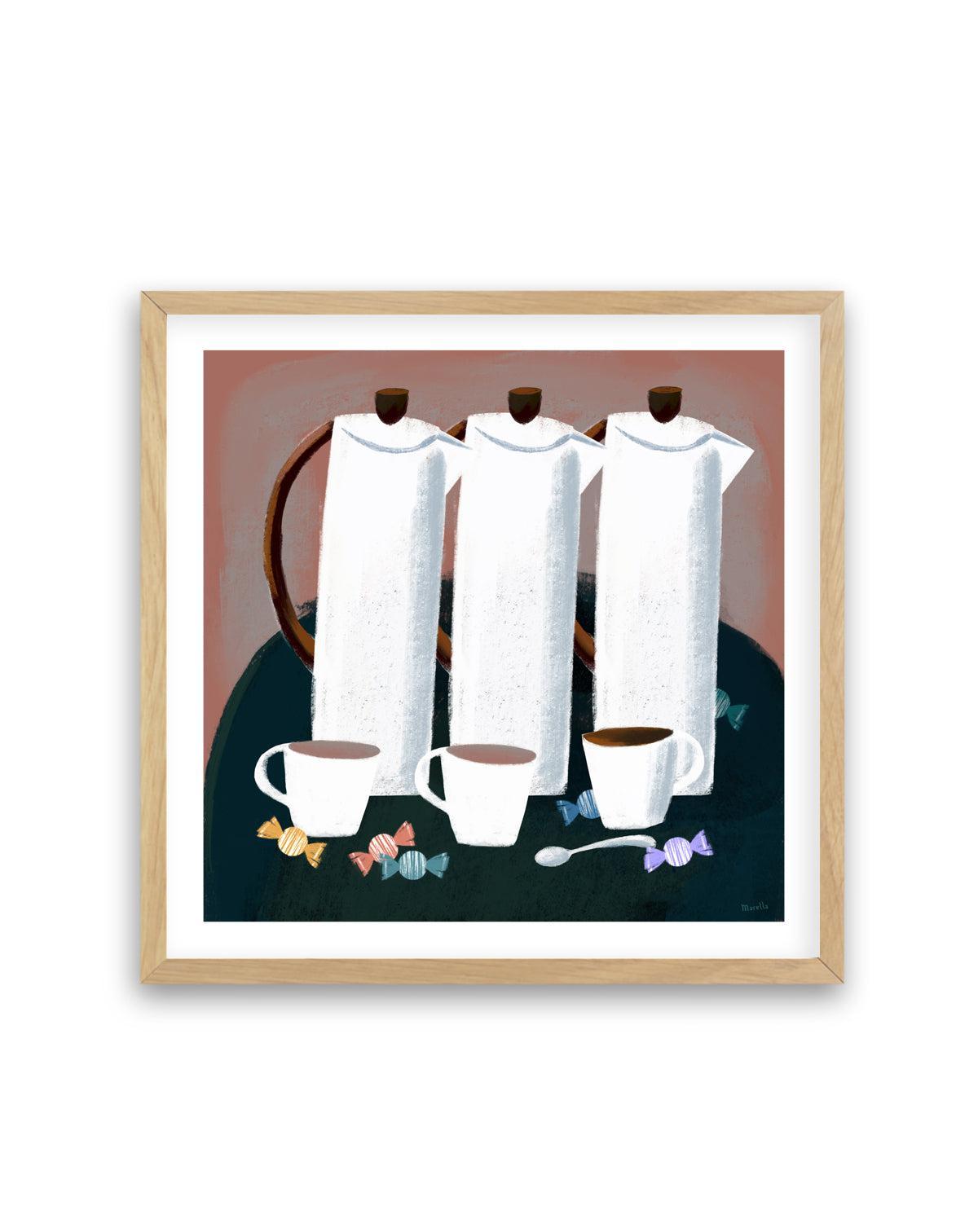 Three Coffee Jugs by Marco Marella | Art Print from Olive et Oriel where you can shop wallpaper and artworks online