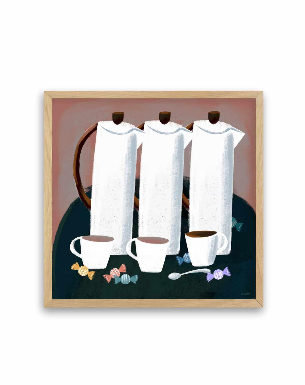 Three Coffee Jugs by Marco Marella | Art Print from Olive et Oriel where you can shop wallpaper and artworks online