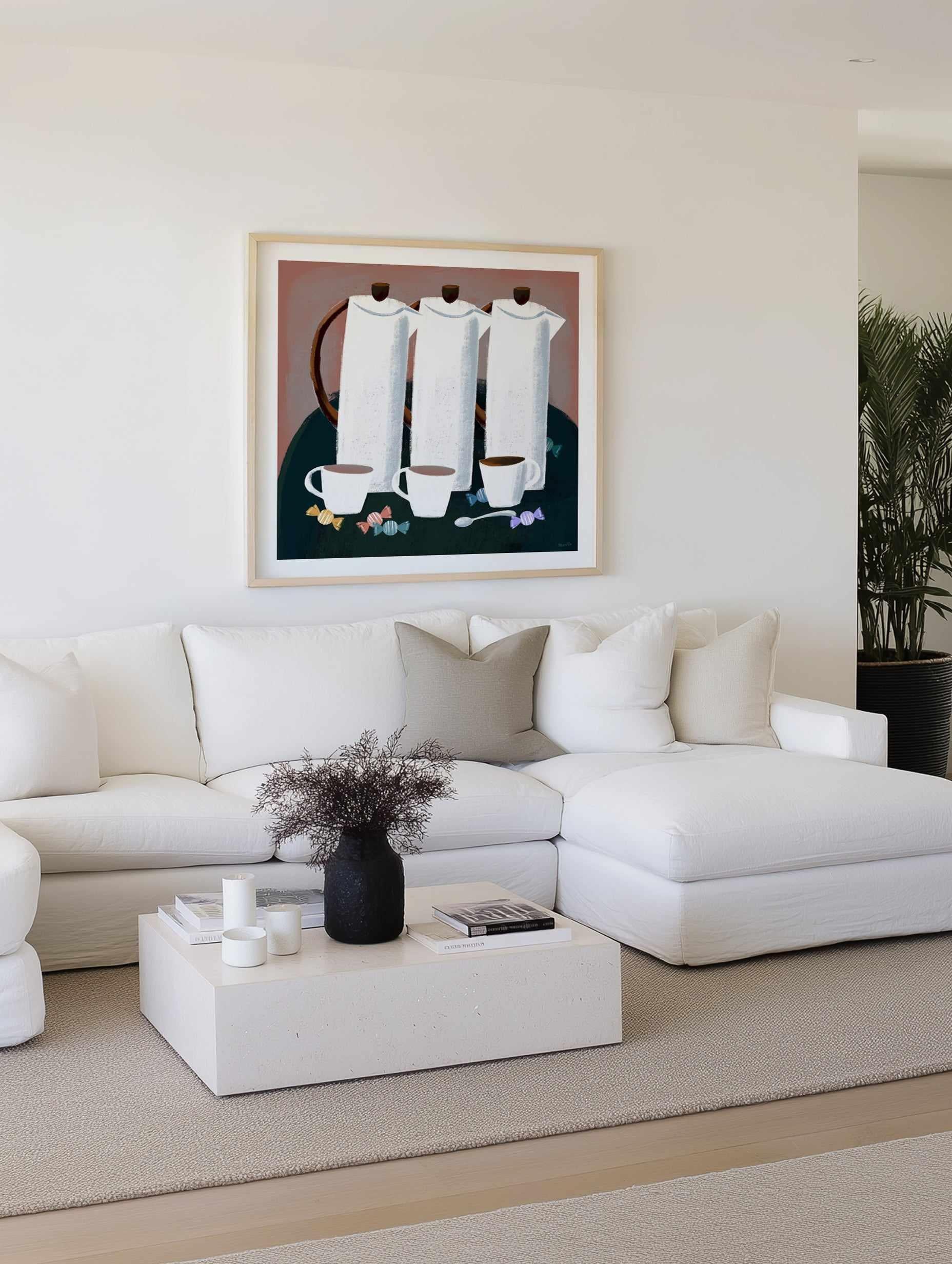 Three Coffee Jugs by Marco Marella | Art Print from Olive et Oriel where you can shop wallpaper and artworks online