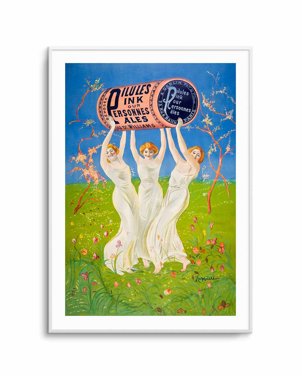 Three Maidens Vintage Poster Art Print