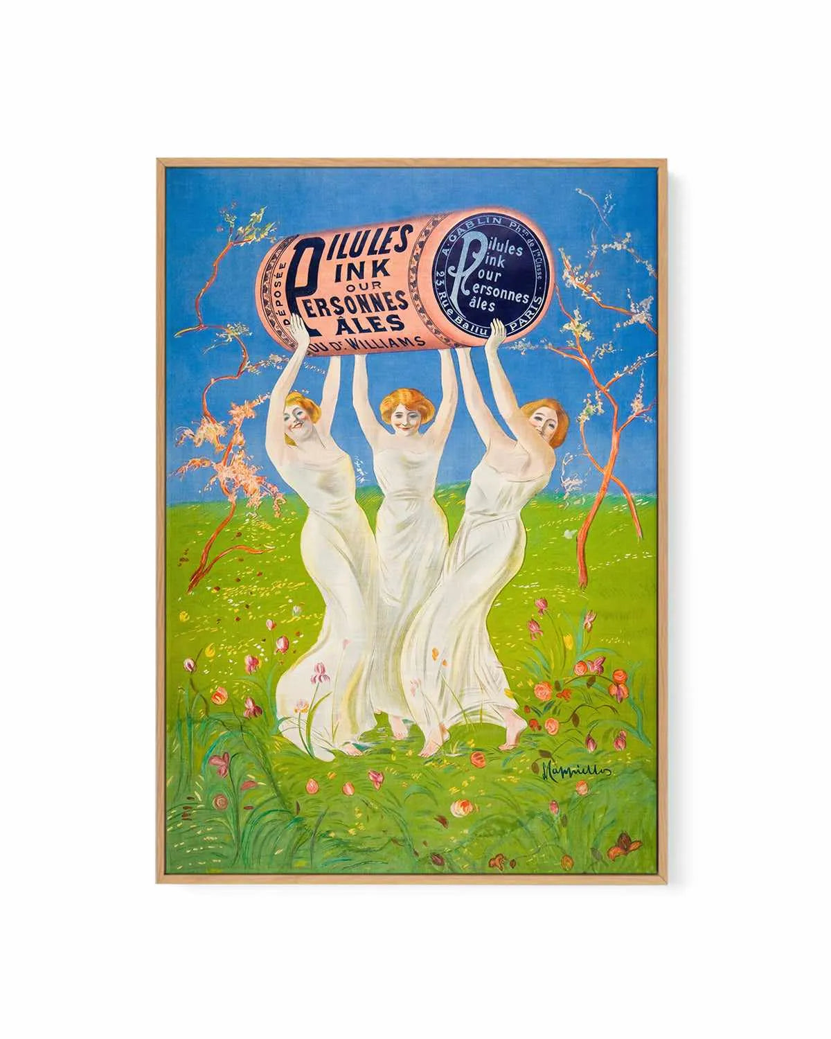 Three Maidens Vintage Poster | Framed Canvas Art Print from Olive et Oriel where you can shop wallpaper and artworks online
