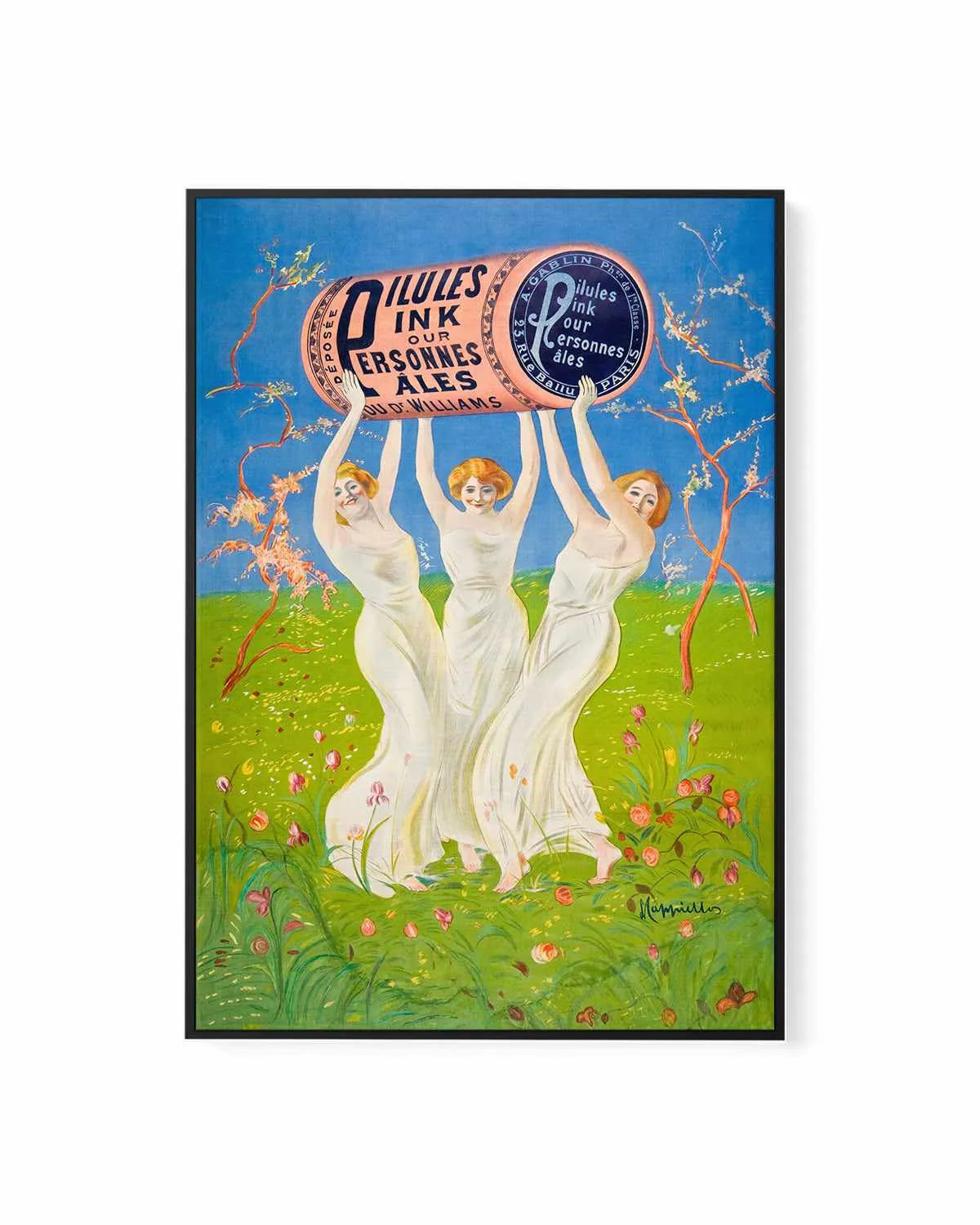 Three Maidens Vintage Poster | Framed Canvas Art Print from Olive et Oriel where you can shop wallpaper and artworks online