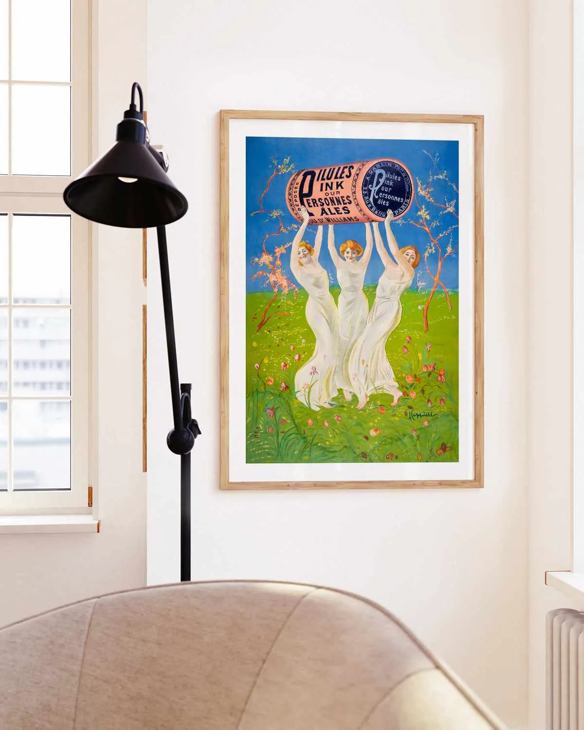 Three Maidens Vintage Poster Art Print from Olive et Oriel where you can shop wallpaper and artworks online