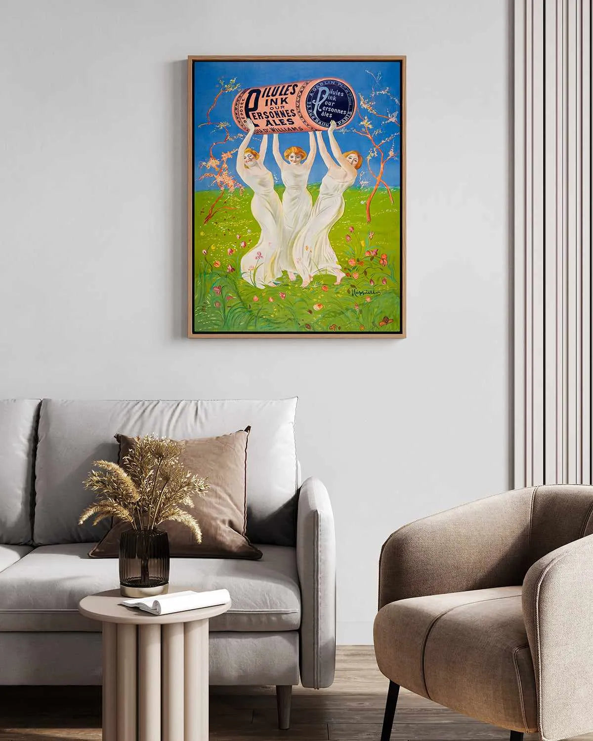 Three Maidens Vintage Poster | Framed Canvas Art Print from Olive et Oriel where you can shop wallpaper and artworks online